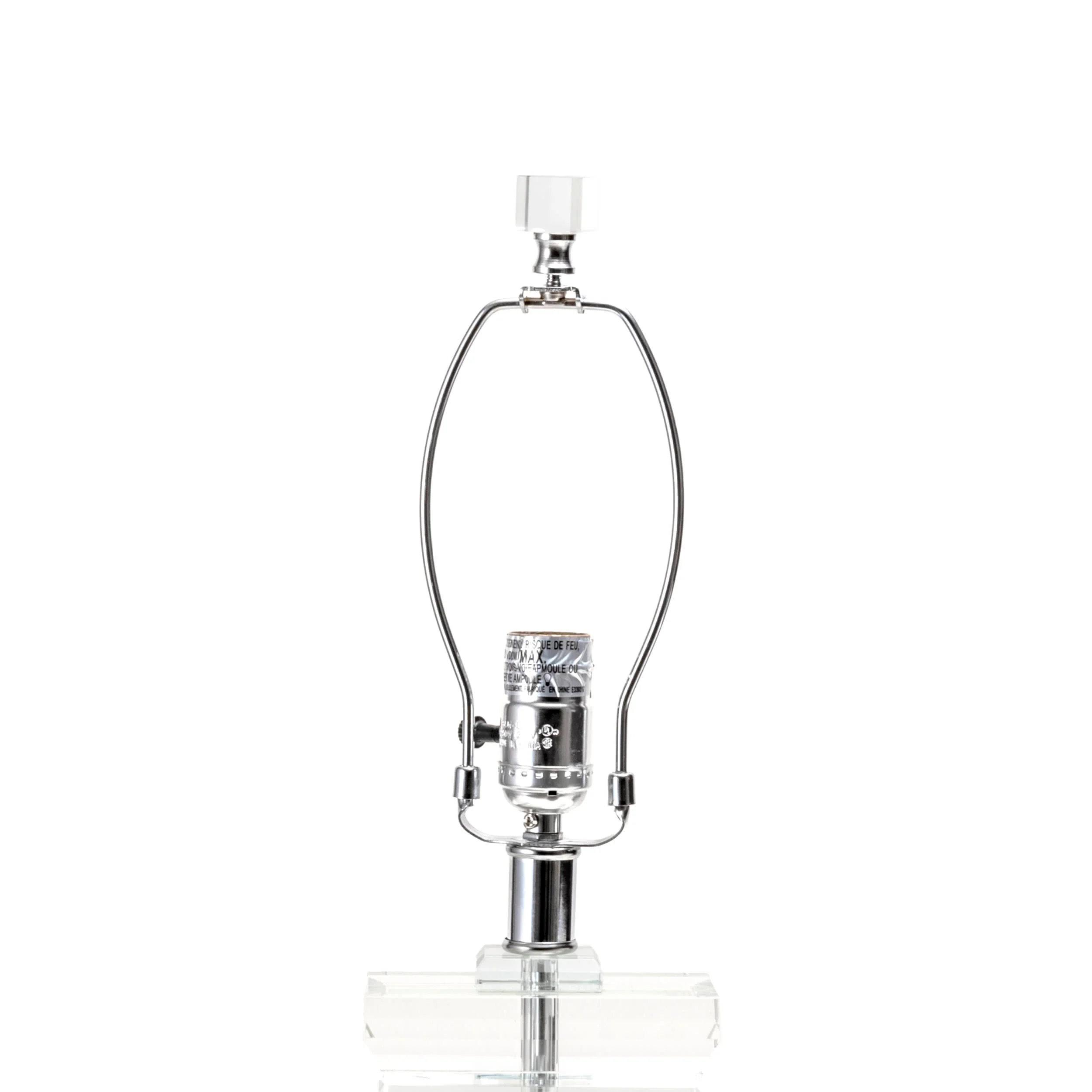25-inch Helena Crystal Ionic Column Table Lamp | Clear - Image 4