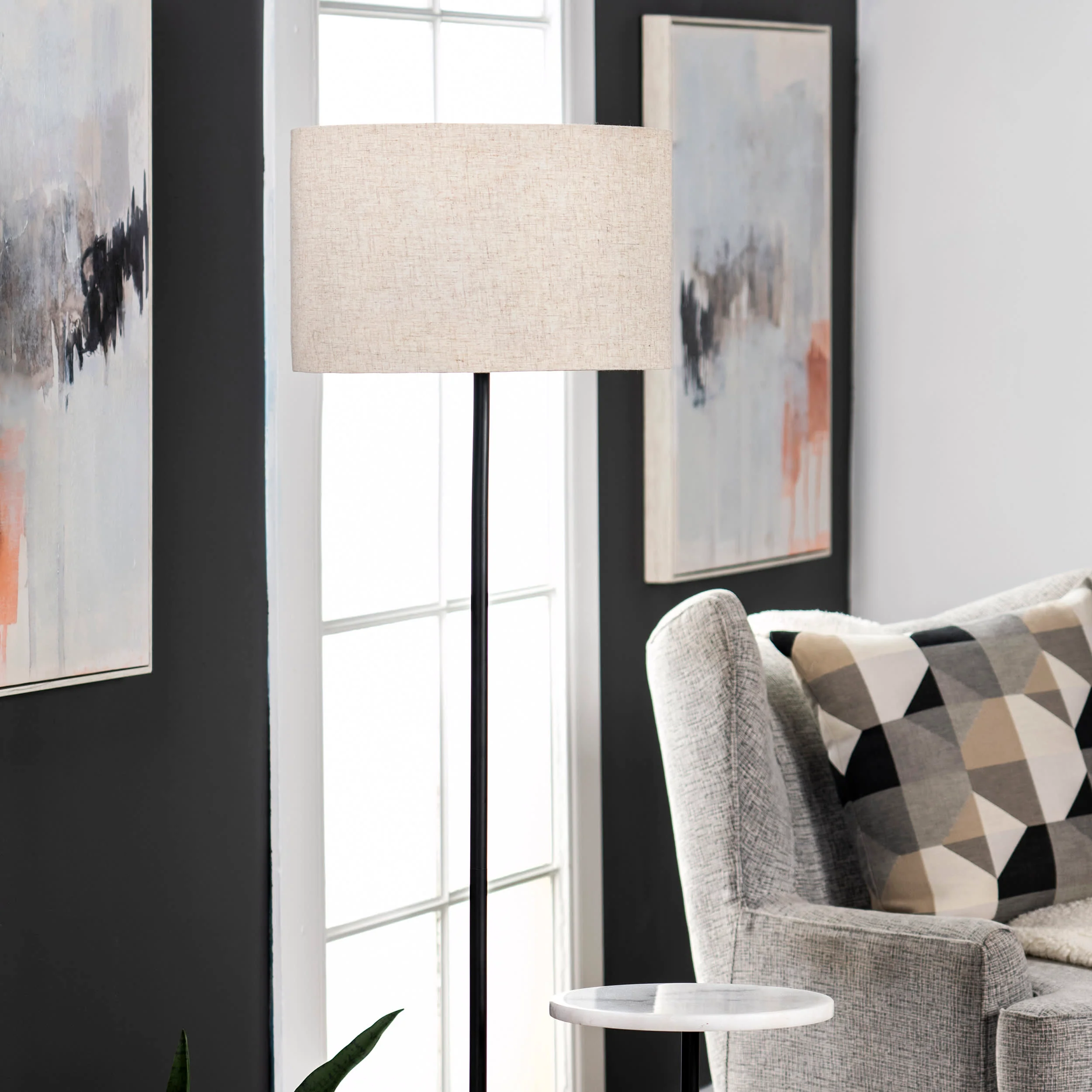60-inch Iron Modern Shelf Floor Lamp | Black - Image 5