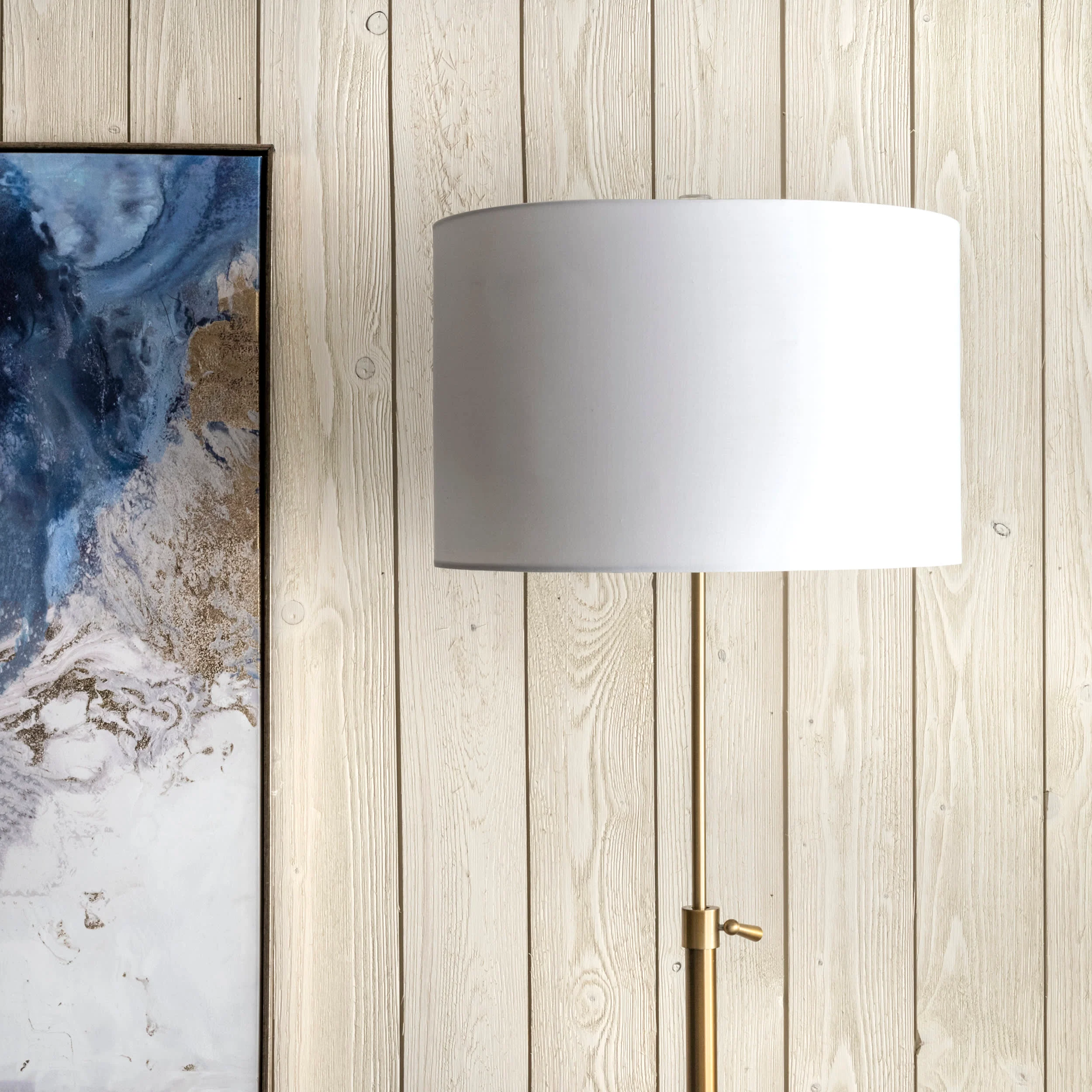 60-inch Metal Industrial Staff Floor Lamp | Brass - Image 5