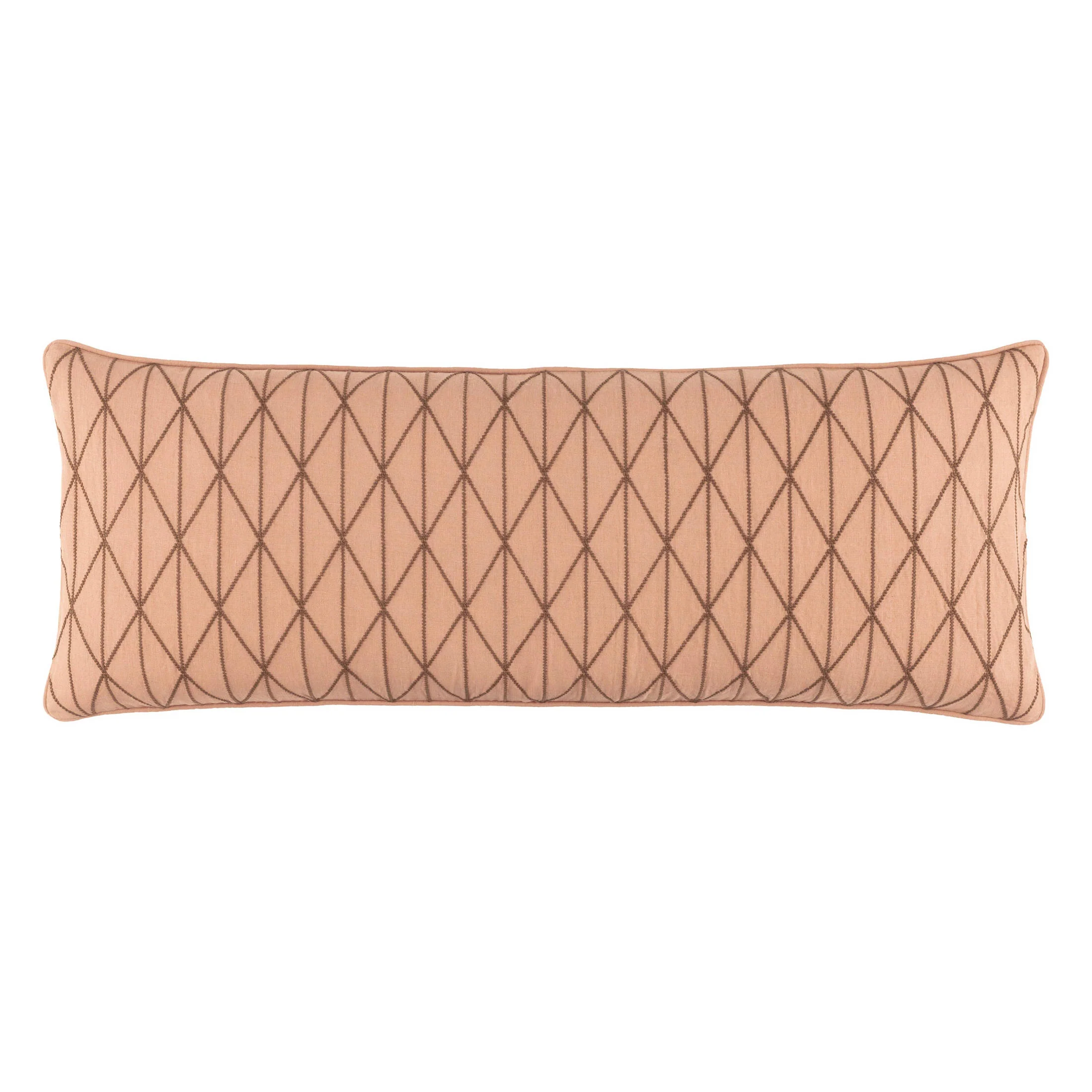 Adger Embroidered Decorative Pillow Cover | Nude - Image 2