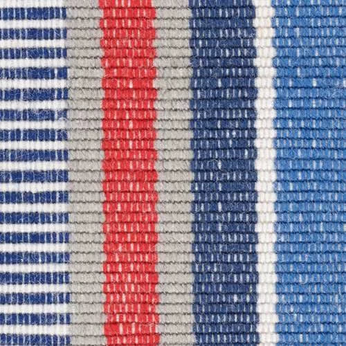 Always Greener Handwoven Indoor/Outdoor Rug Swatch | Blue/Red