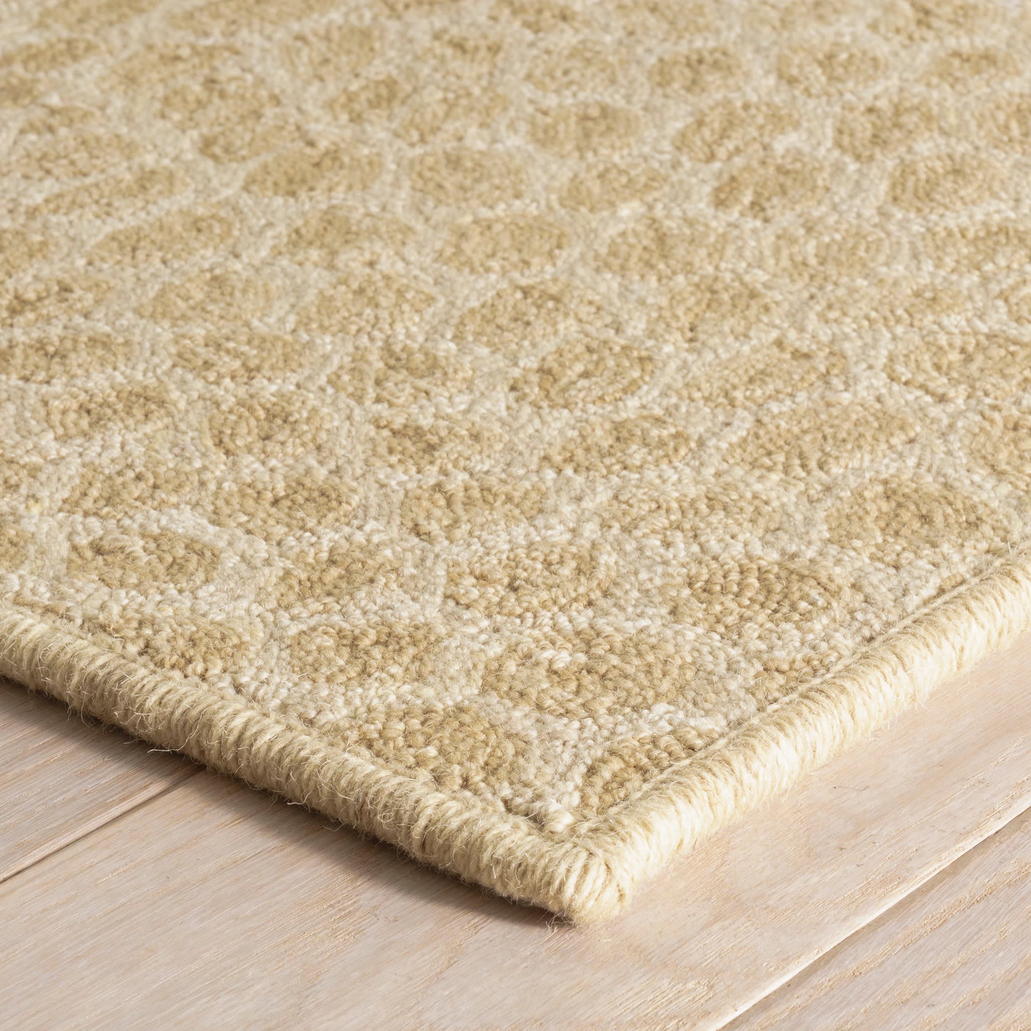 Anya Hand Micro Hooked Wool Custom Rug | Yellow - Image 4