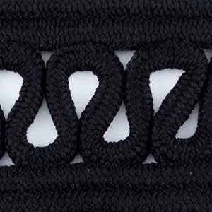 Audrey Handwoven Indoor/Outdoor Oval Rug Swatch | Black