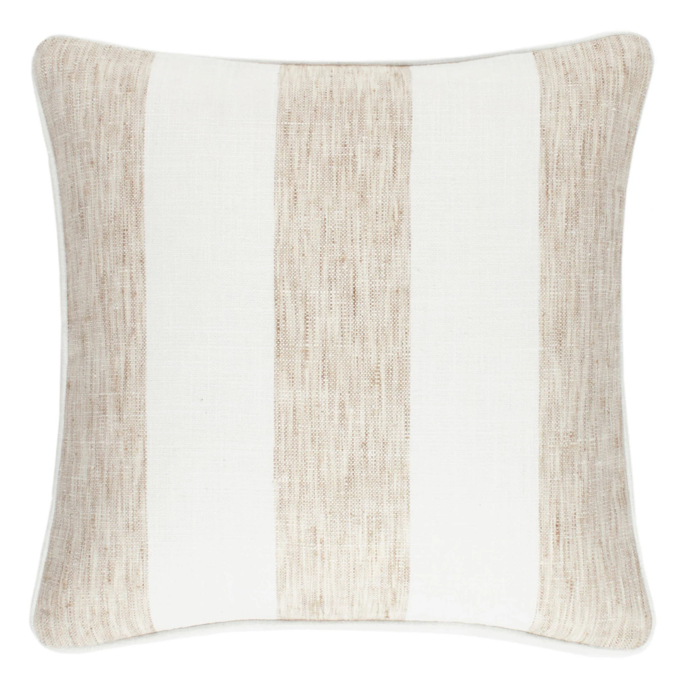 Awning Stripe Indoor/Outdoor Decorative Pillow Cover | Natural - Image 3