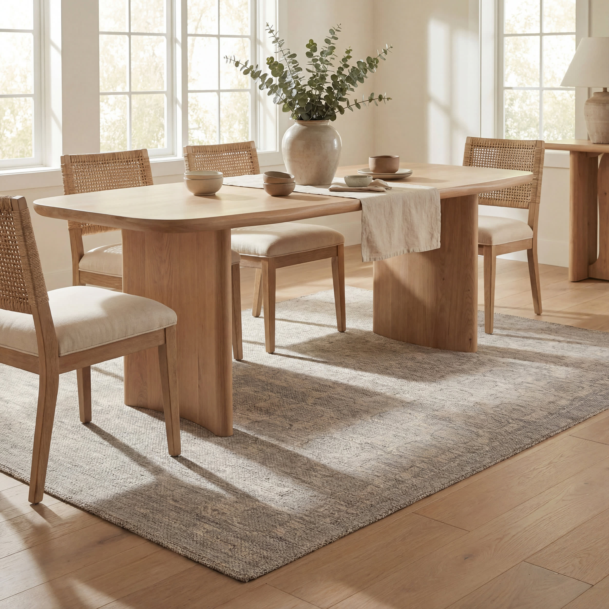 Bahira Traditional Floral Washable Rug | Blue - Image 4
