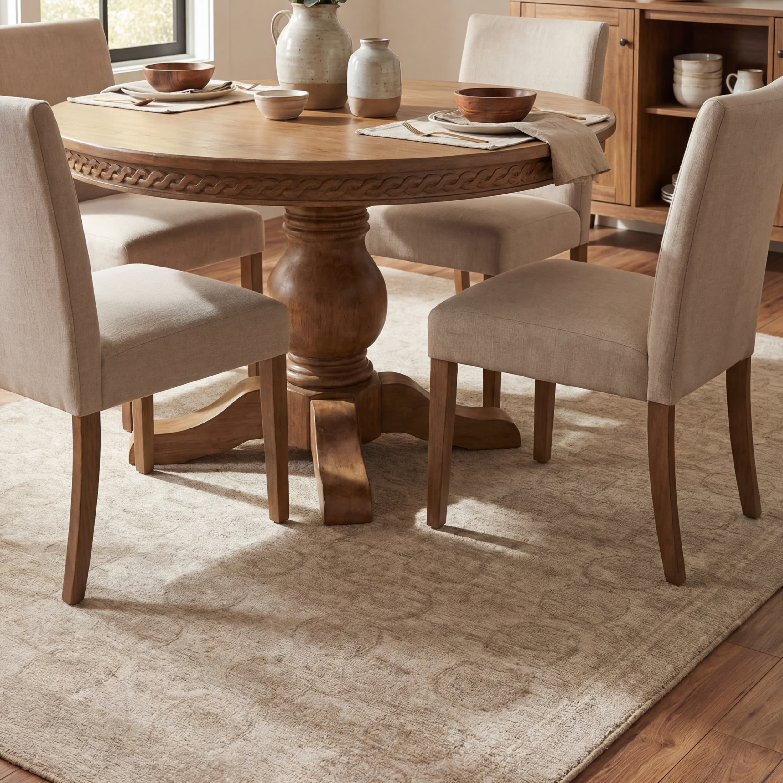 Bahira Traditional Floral Washable Rug | Green - Image 4