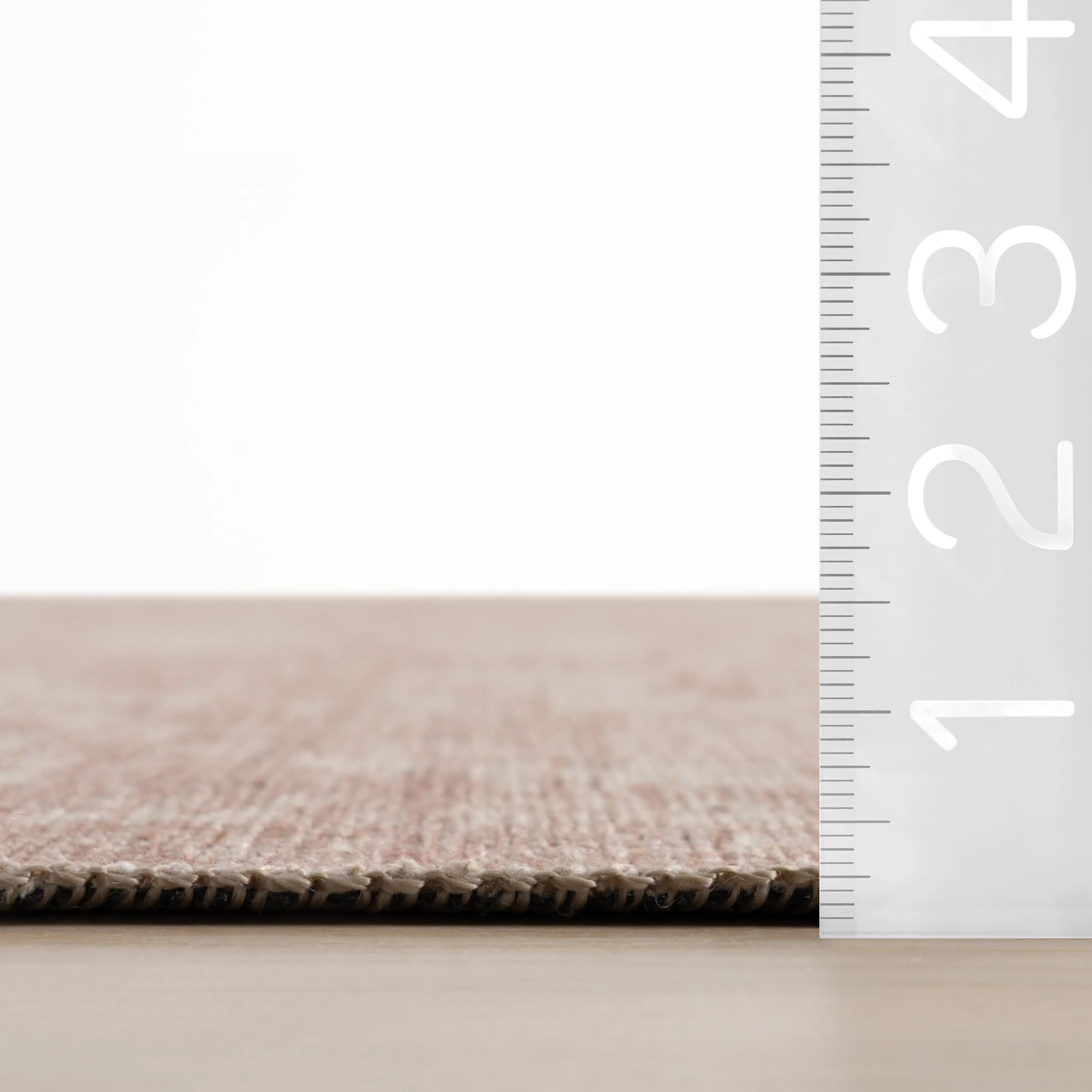 Bahira Traditional Floral Washable Rug | Peach - Image 7
