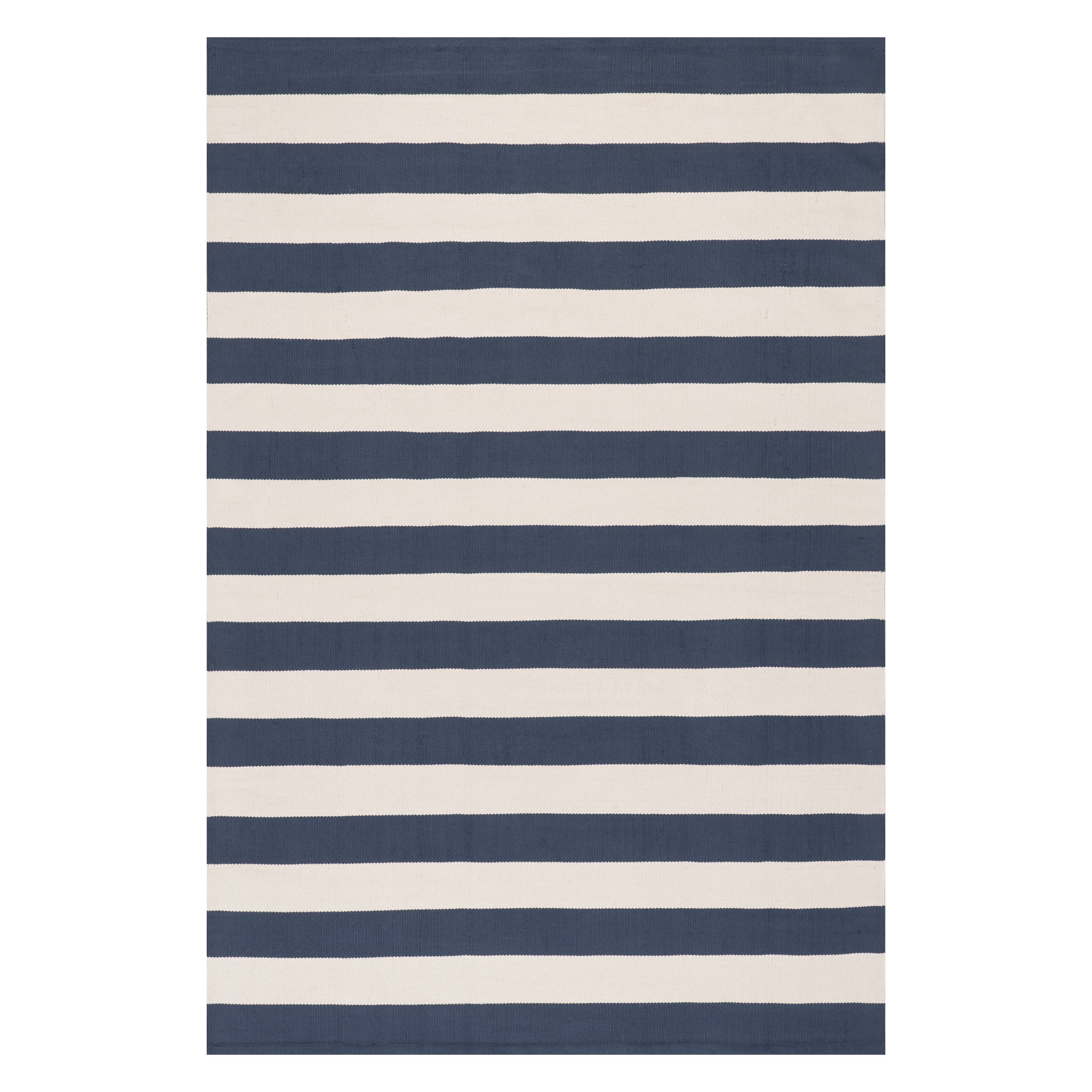 Banks Stripe Handwoven Indoor/Outdoor Rug | Navy