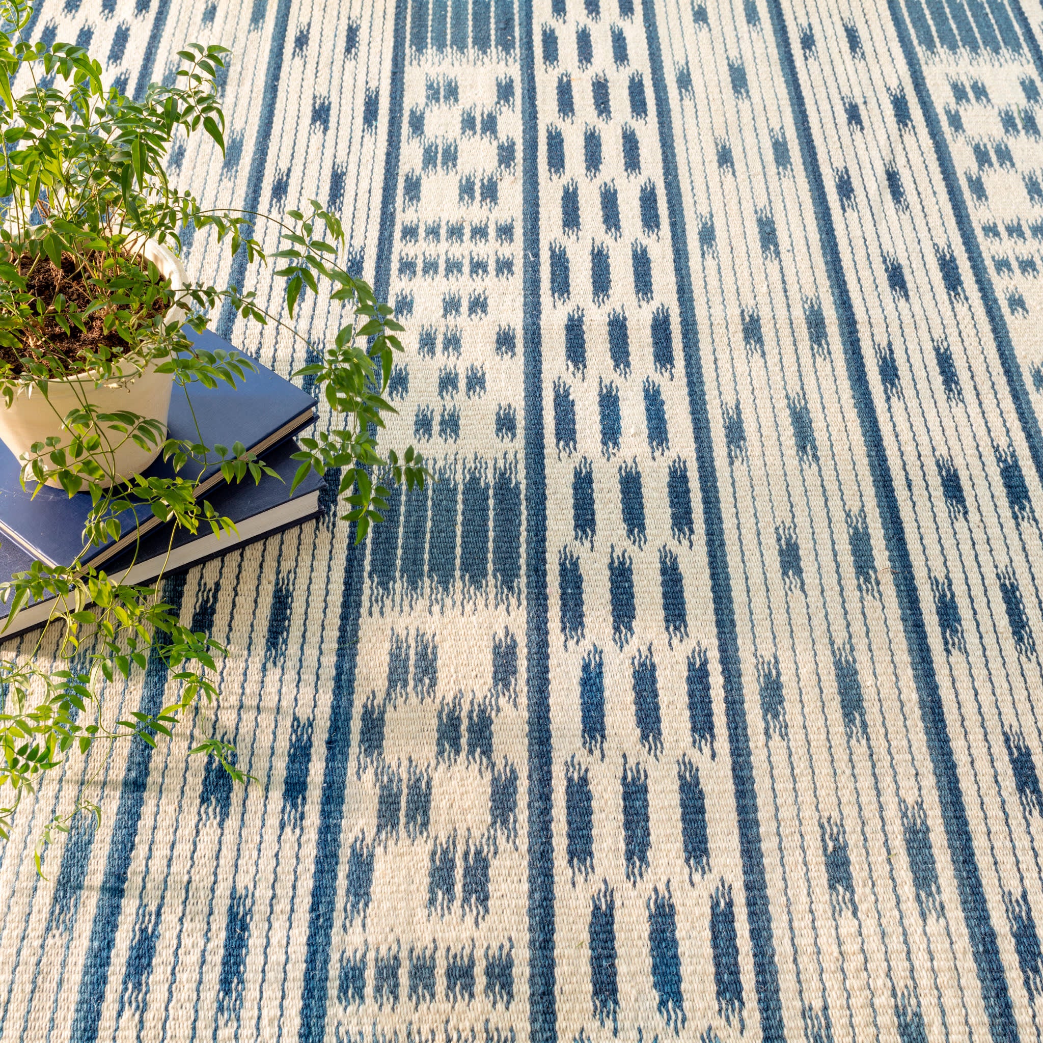 Big Sur Handwoven Wool Rug | Blue - Image 3