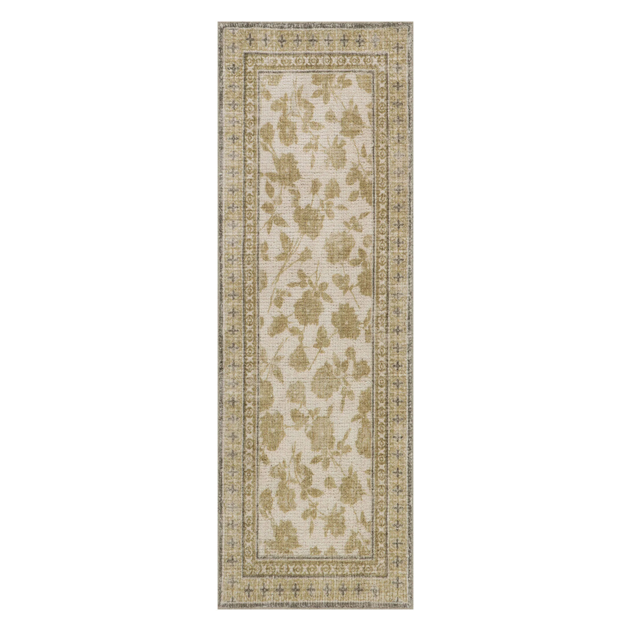 Botanica Hand Tufted Botanical Wool-Blend Rug | Olive Green - Image 2