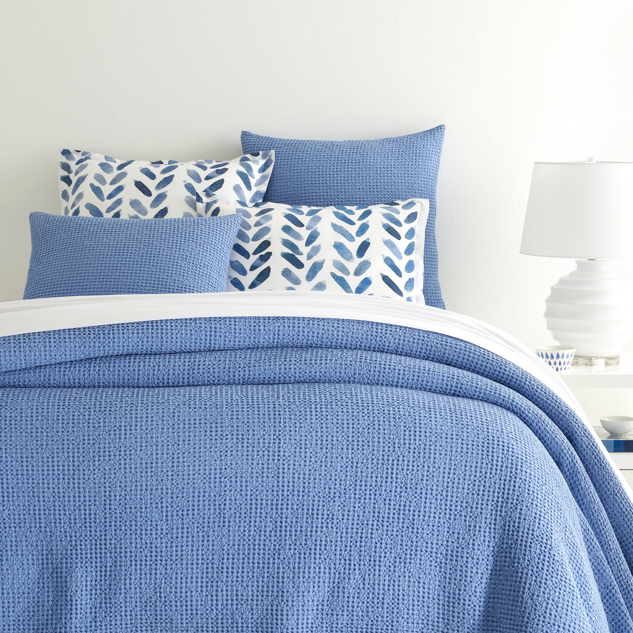 Bubble Matelasse Coverlet | French Blue