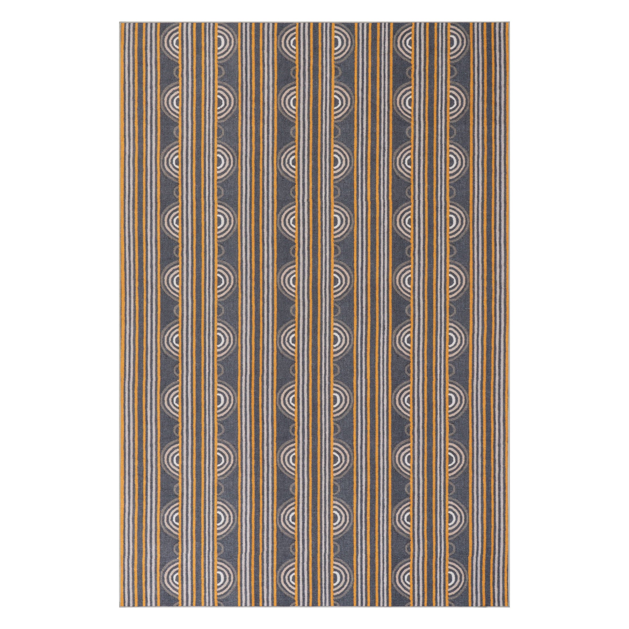Button Machine Washable Rug | Grey
