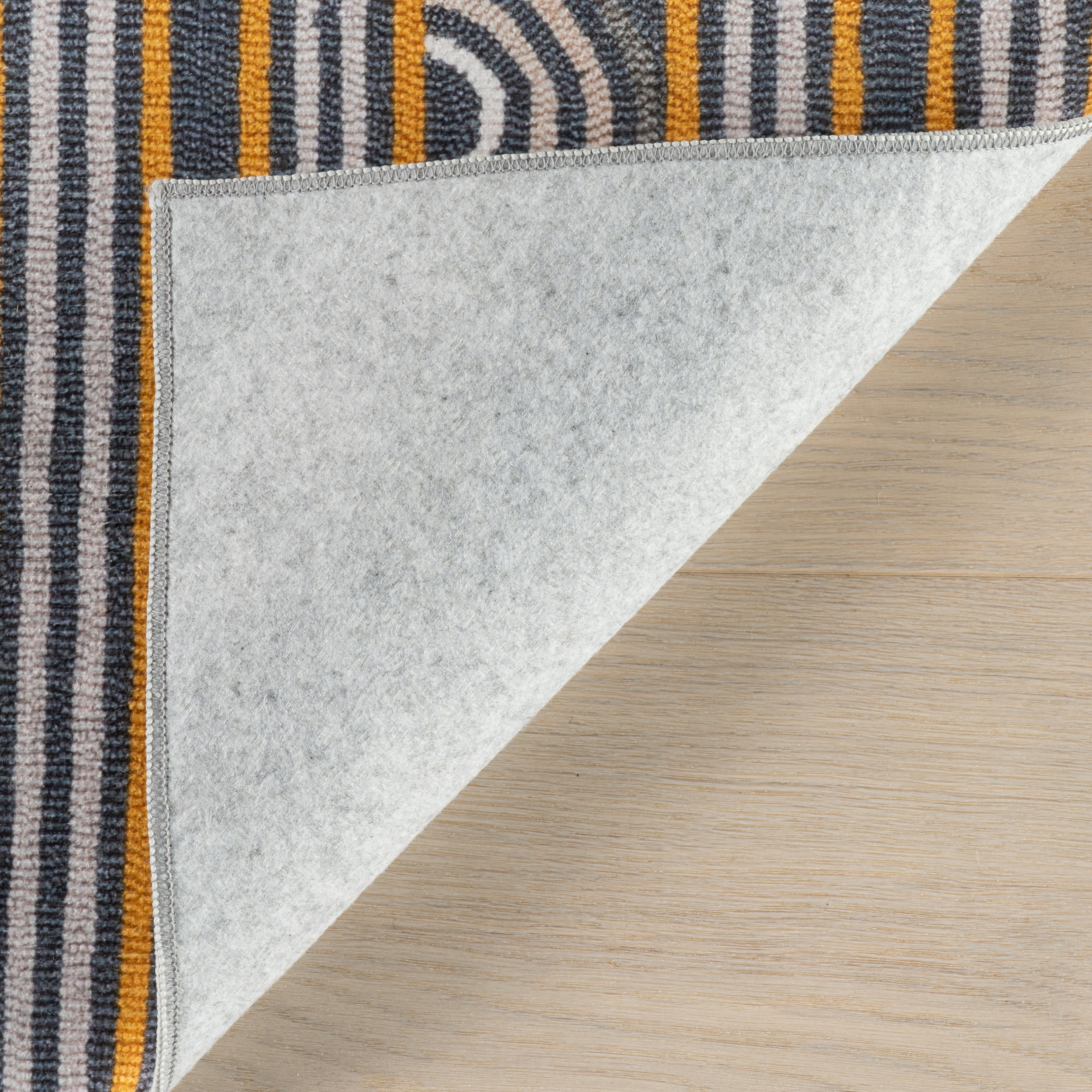 Button Machine Washable Rug | Grey - Image 3