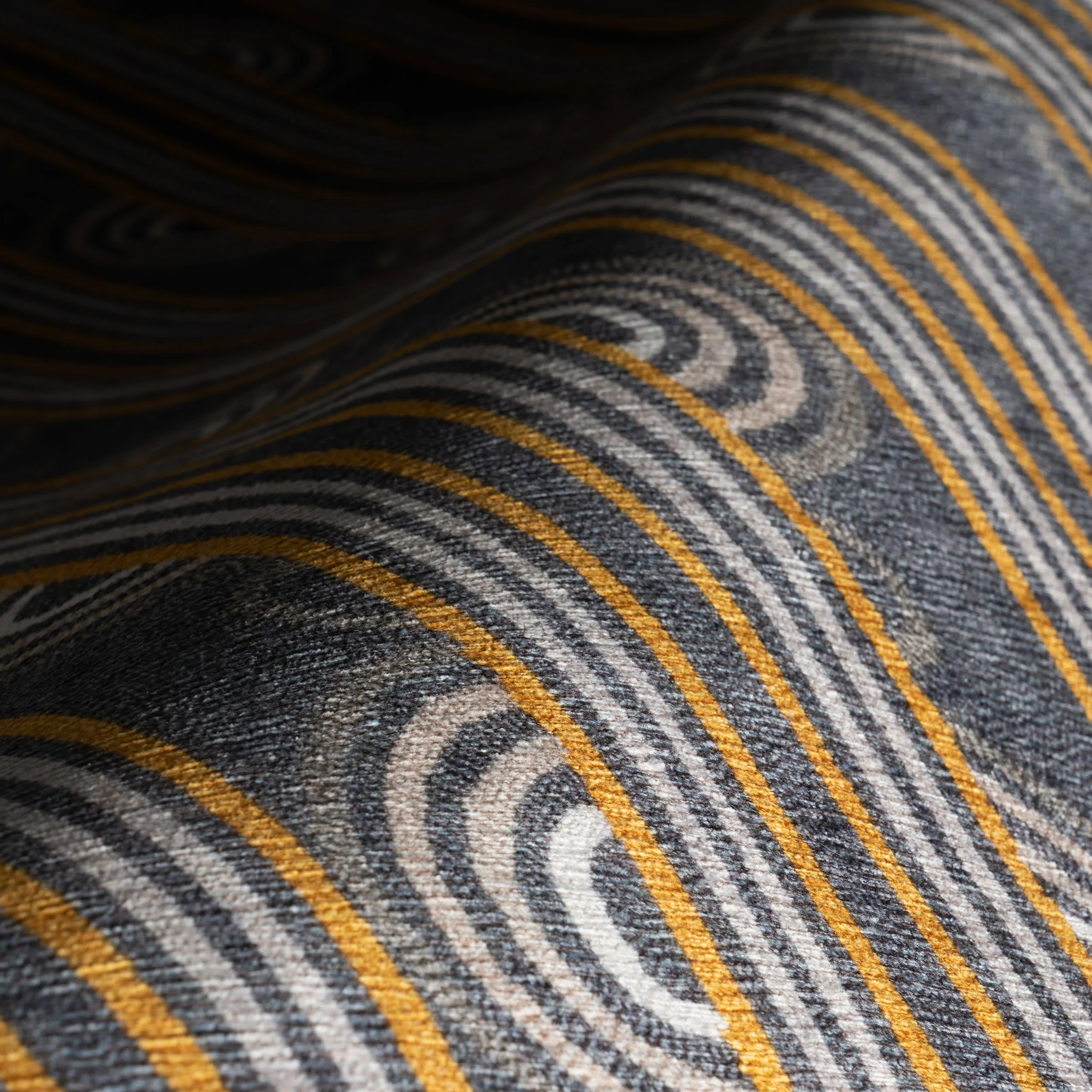 Button Machine Washable Rug | Grey - Image 7