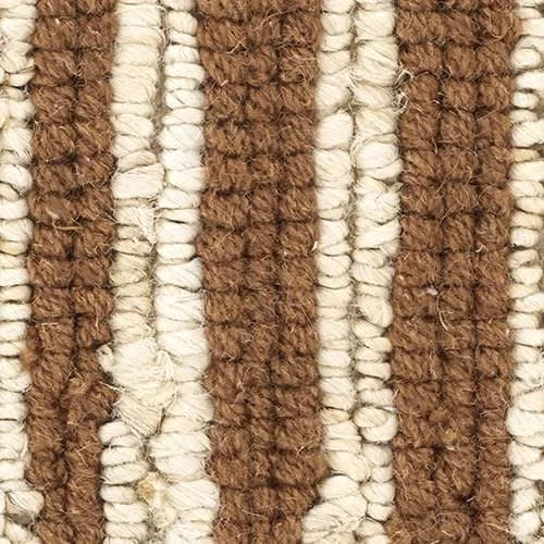 Calder Stripe Handwoven Jute Rug Swatch | Caramel