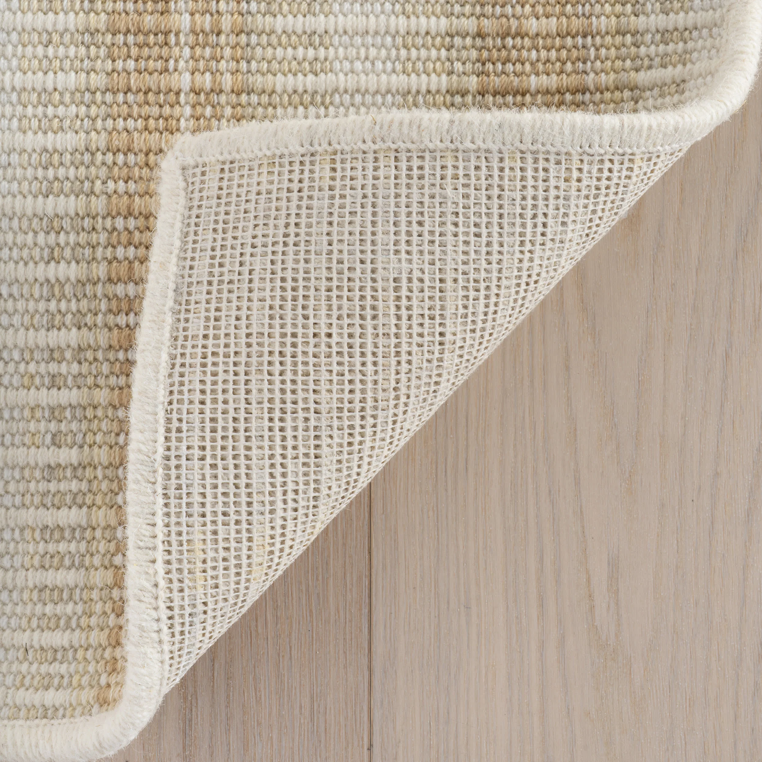Calee Striped Woven Wool Custom Rug | Gold - Image 3