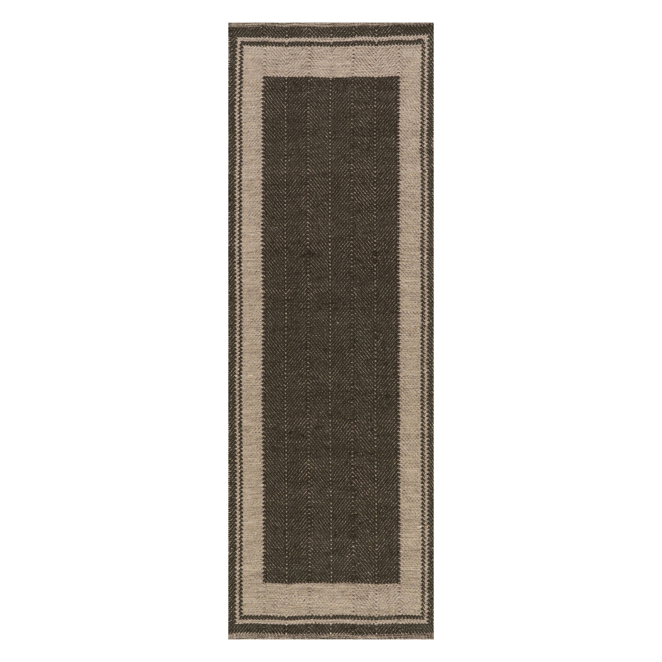 Canon Bordered Wool Rug by Nate Berkus | Charcoal - Image 2