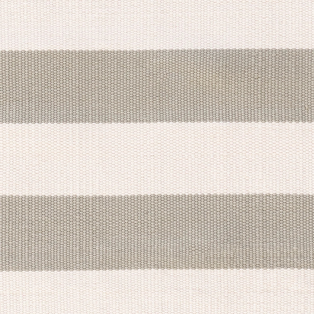 Catamaran Stripe Handwoven Indoor/Outdoor Rug Swatch | Platinum/Ivory