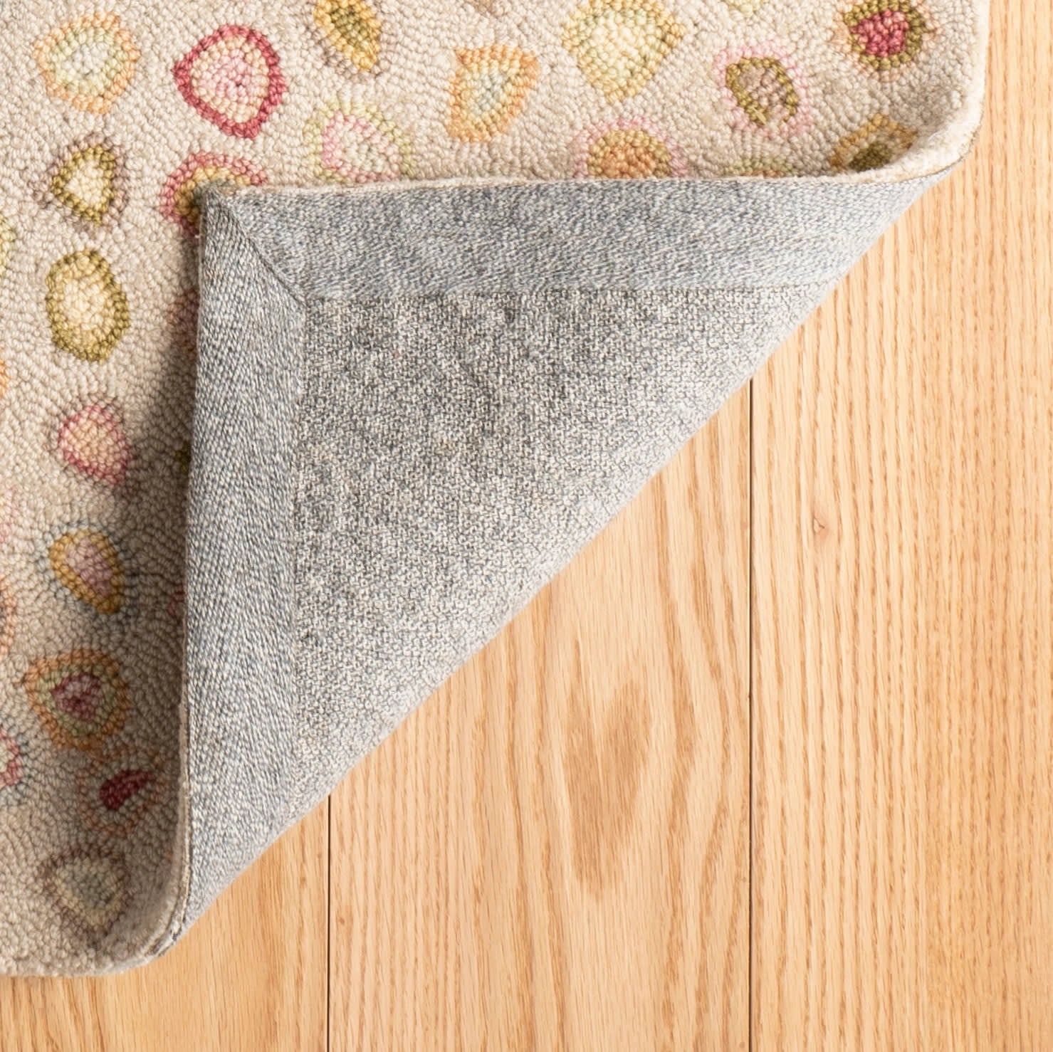 Cats Paw Hand Micro Hooked Wool Rug | Pastel - Image 5
