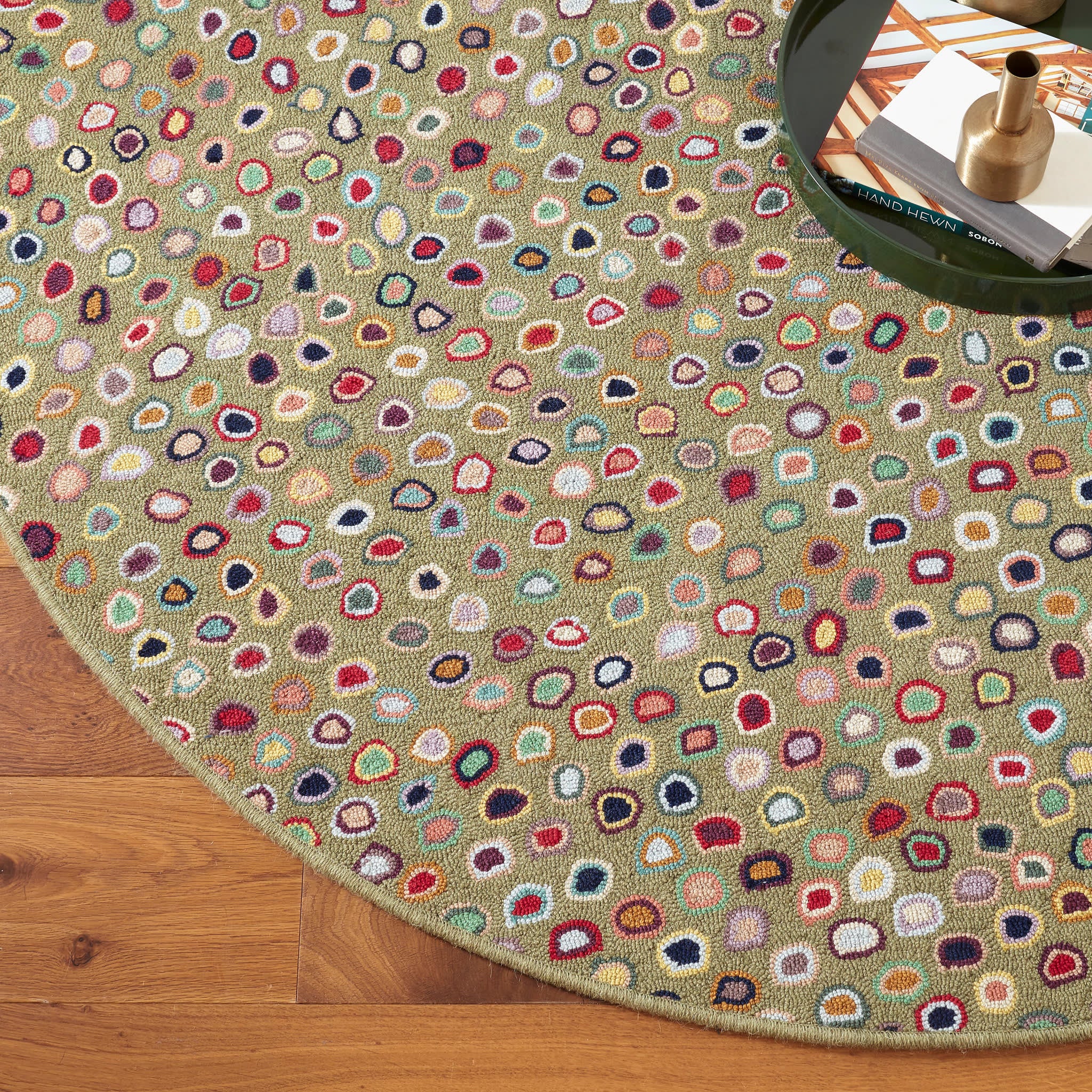 Cat's Paw Hand Micro Hooked Wool Custom Rug | Sage - Image 5