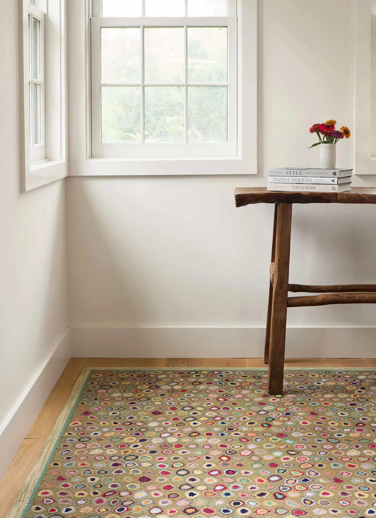 Cats Paw Hand Micro Hooked Wool Rug | Sage - Image 5