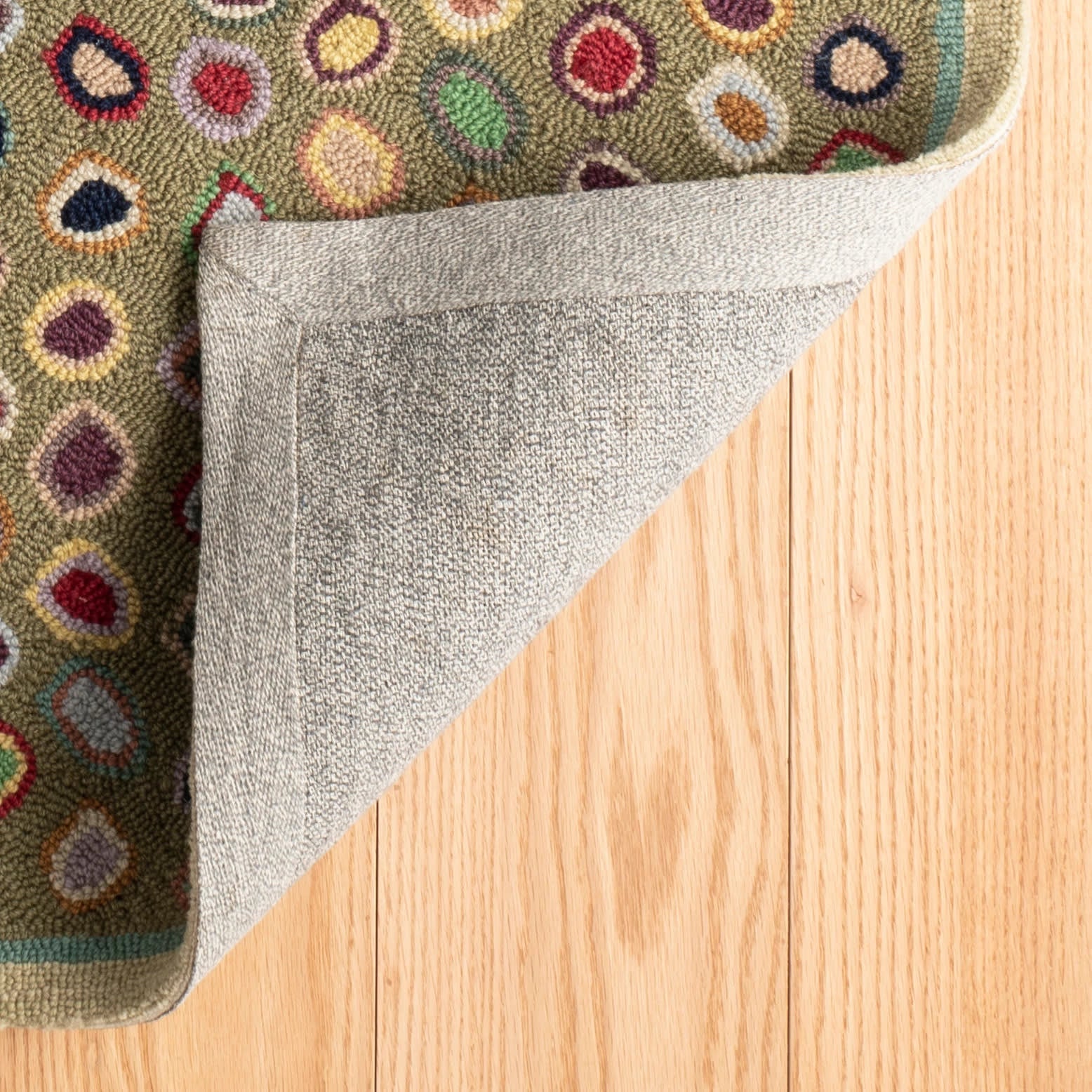 Cats Paw Hand Micro Hooked Wool Rug | Sage - Image 9