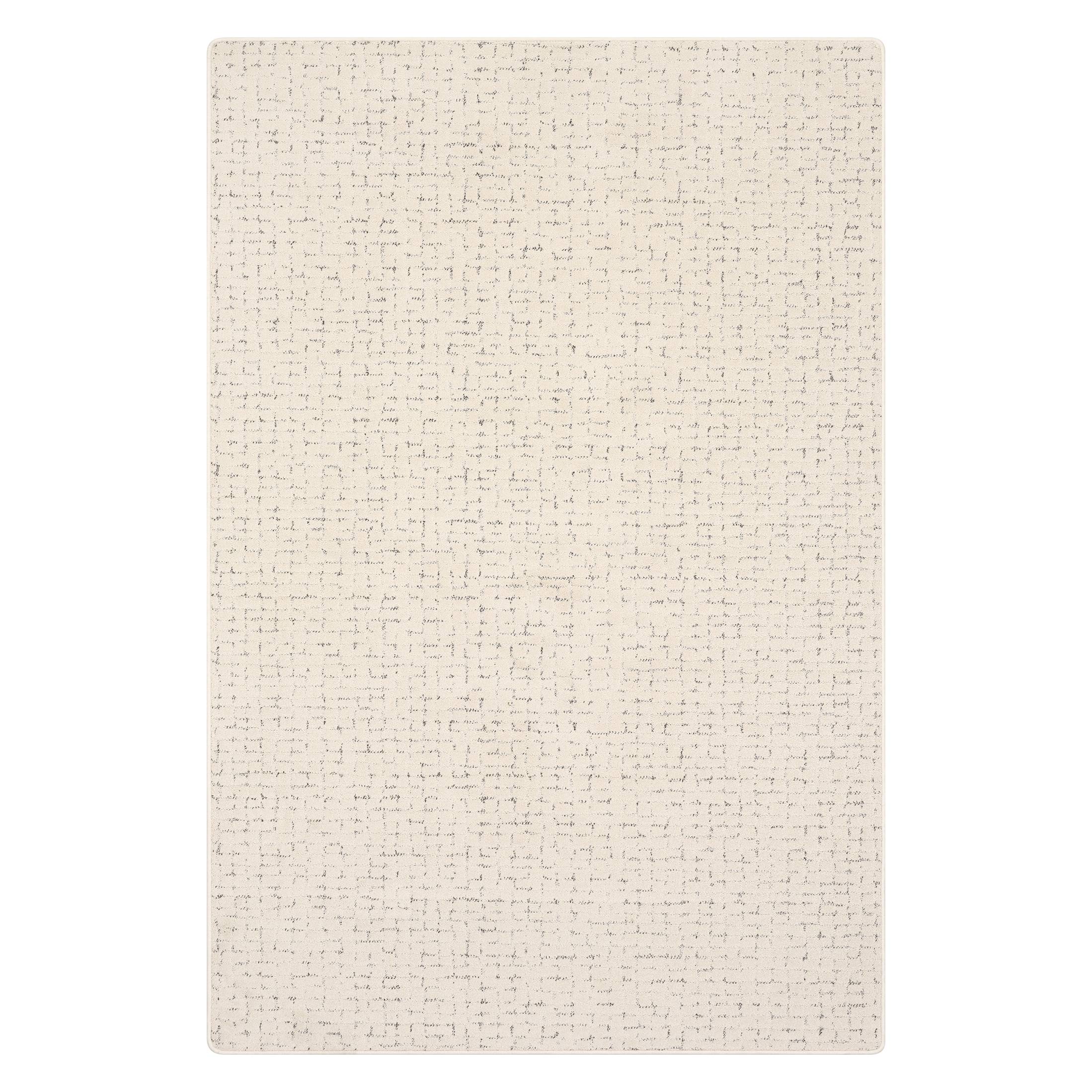 Chickadee Checked Custom Rug | Ivory