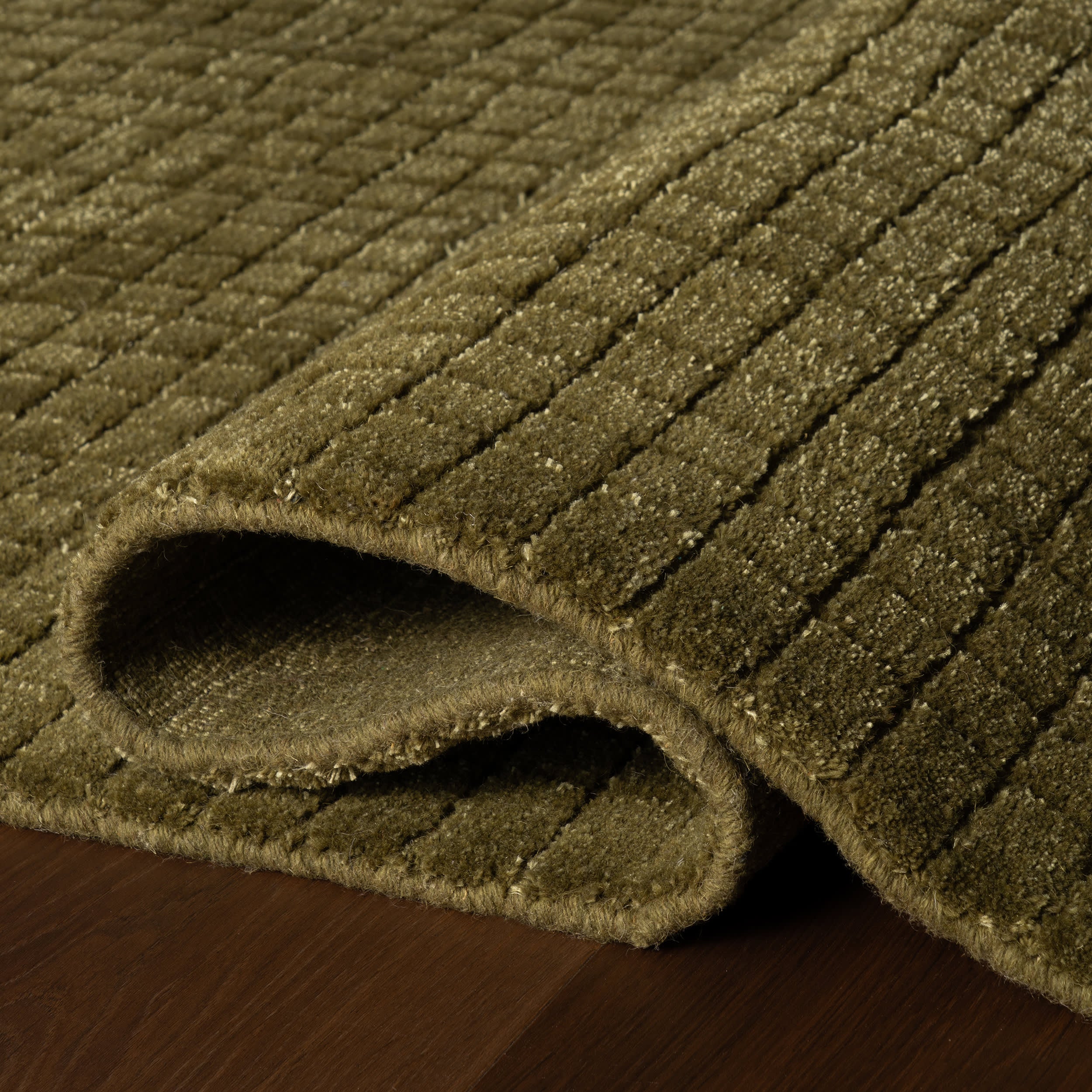 Cinnara Moroccan Striped Rug | Green - Image 6