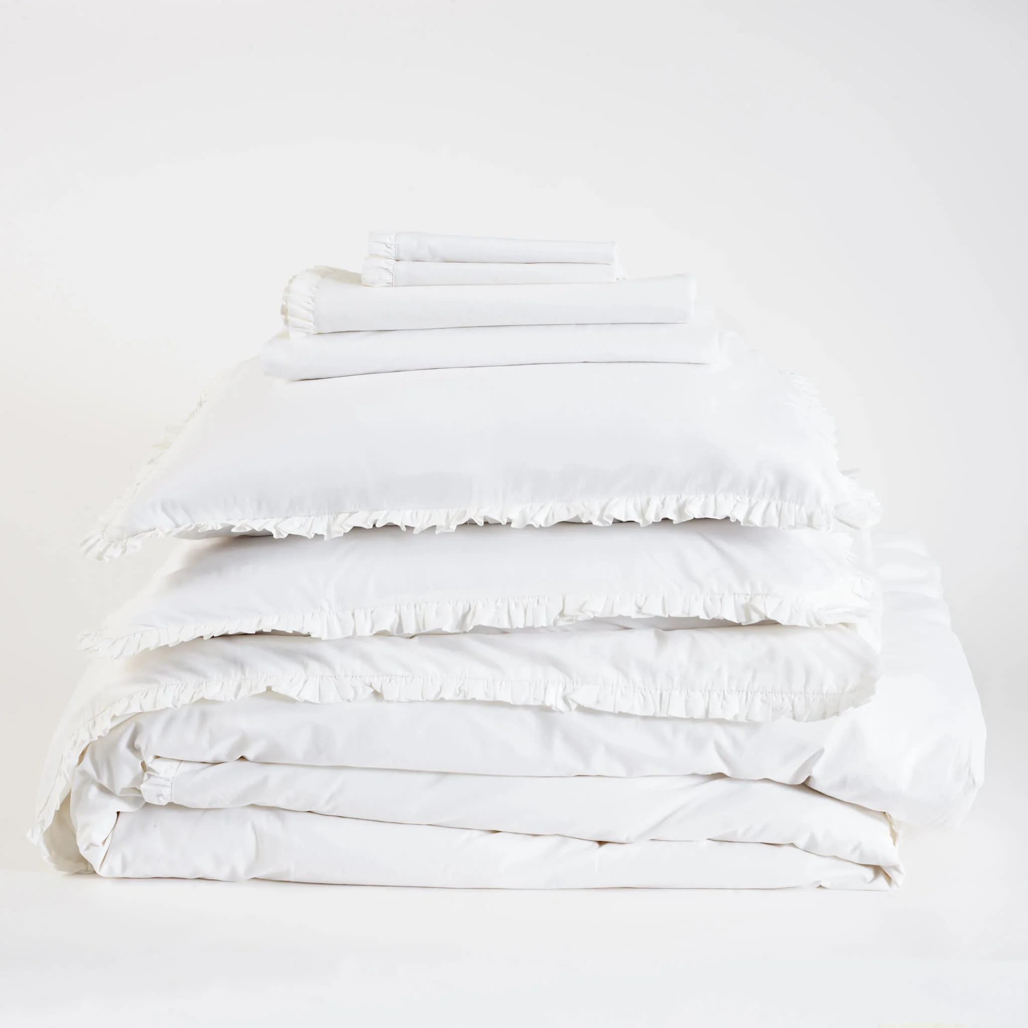 Classic Ruffle White Core Bedding Bundle | None