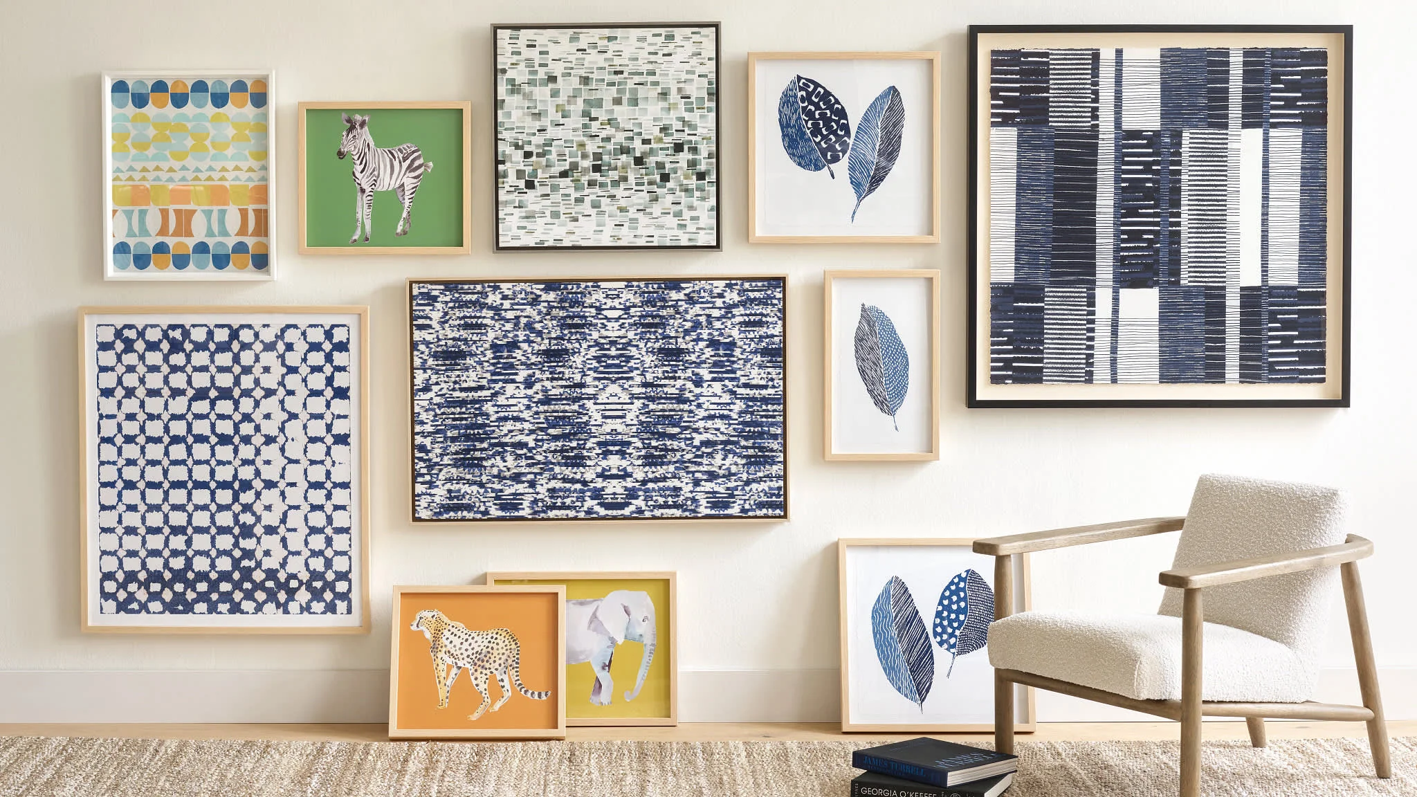 Patchwork Wall Art | Indigo - Image 2