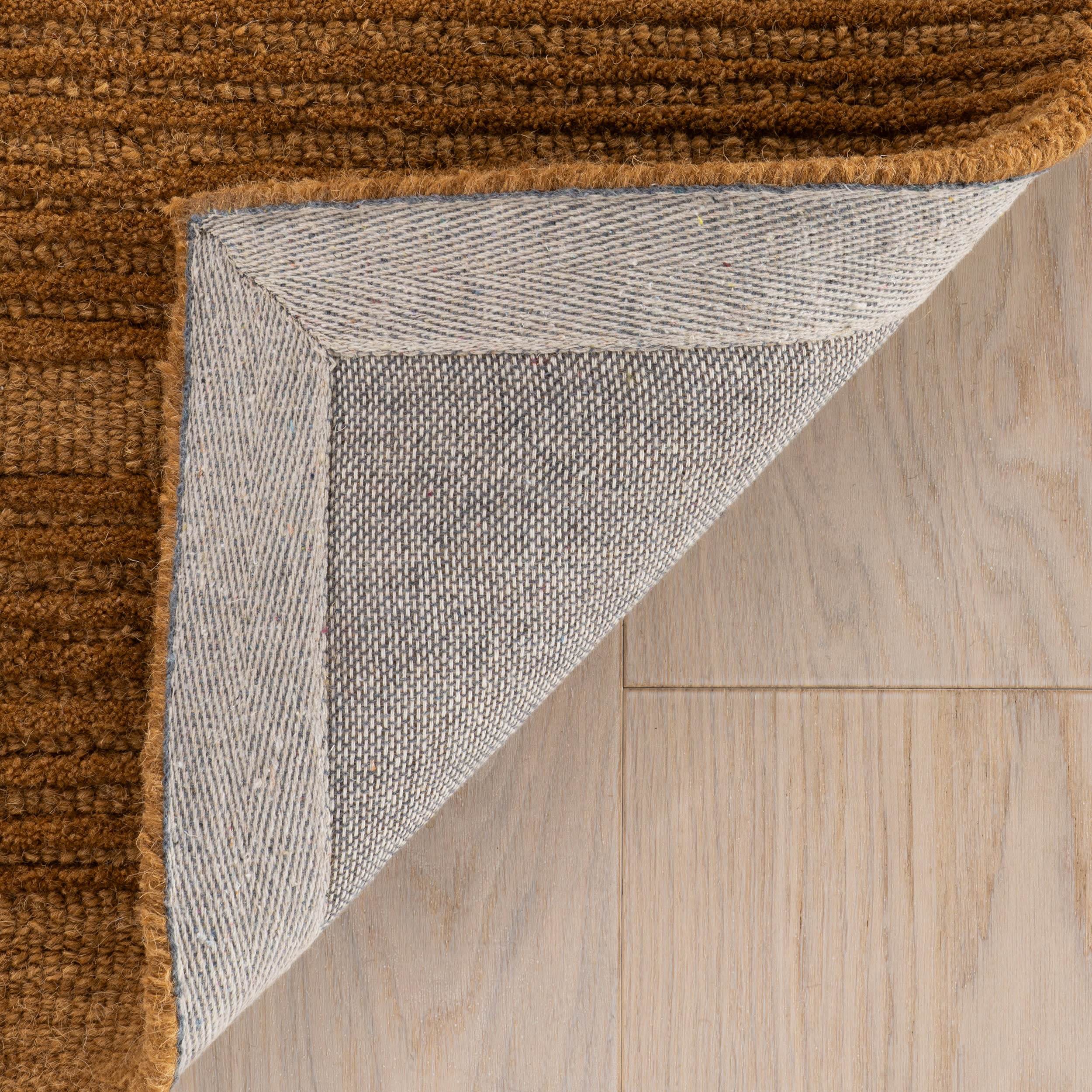 Cotina Modern Bordered Handmade Wool Rug | Amber - Image 4