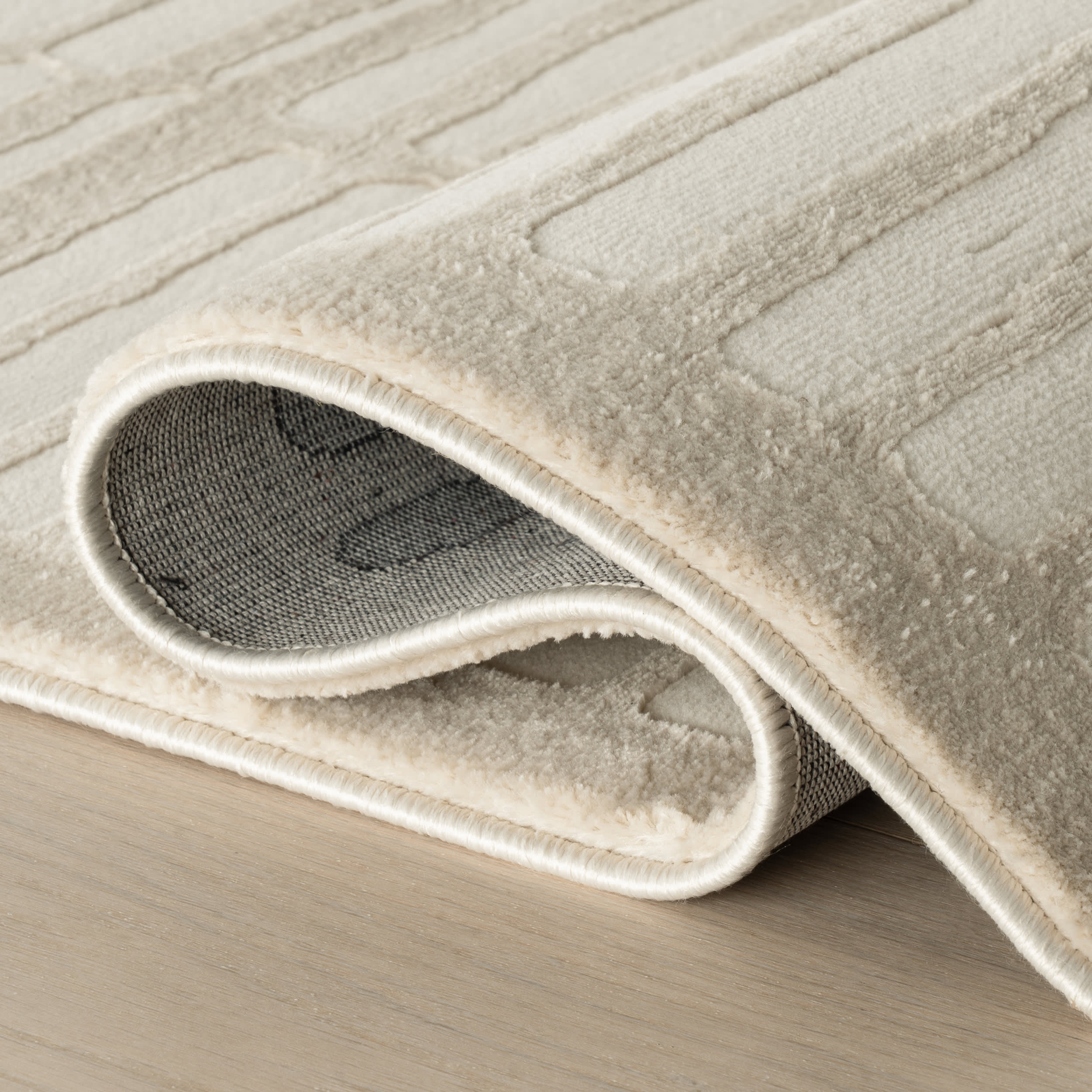Bristol Textured Washable Rug | Cream - Image 9