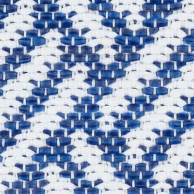 Crisscross Handwoven Indoor/Outdoor Rug Swatch | Denim