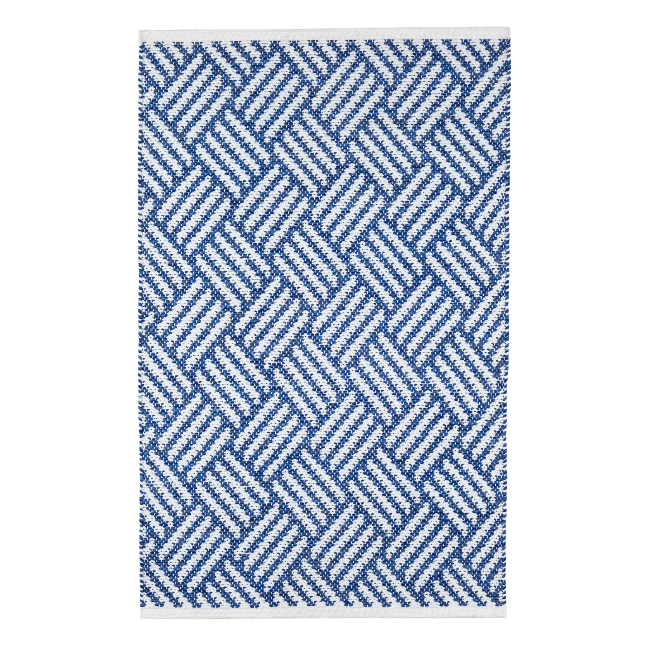 Crisscross Handwoven Indoor/Outdoor Rug | Denim