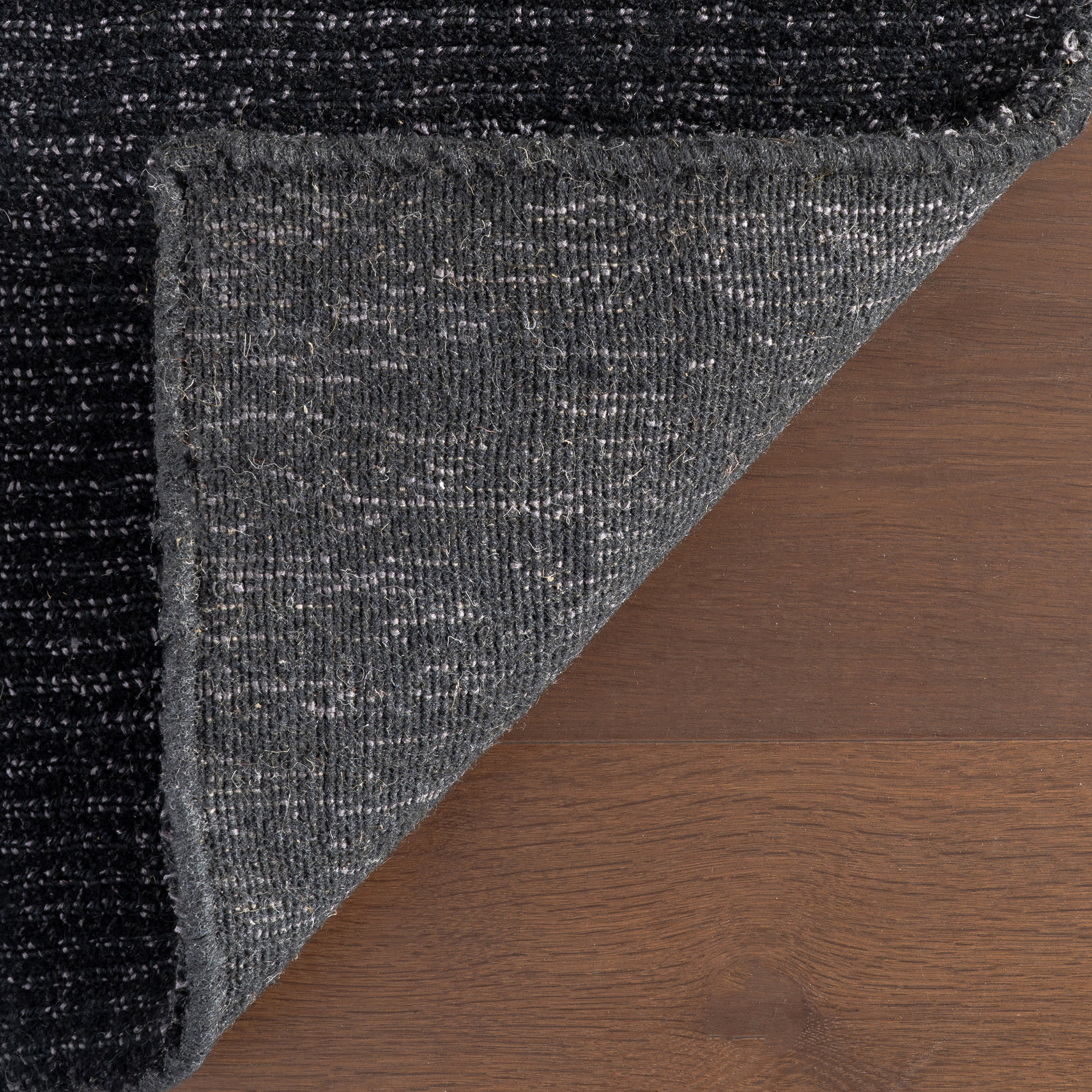 Crosby Solid Wool Rug by Nate Berkus | Black - Image 4