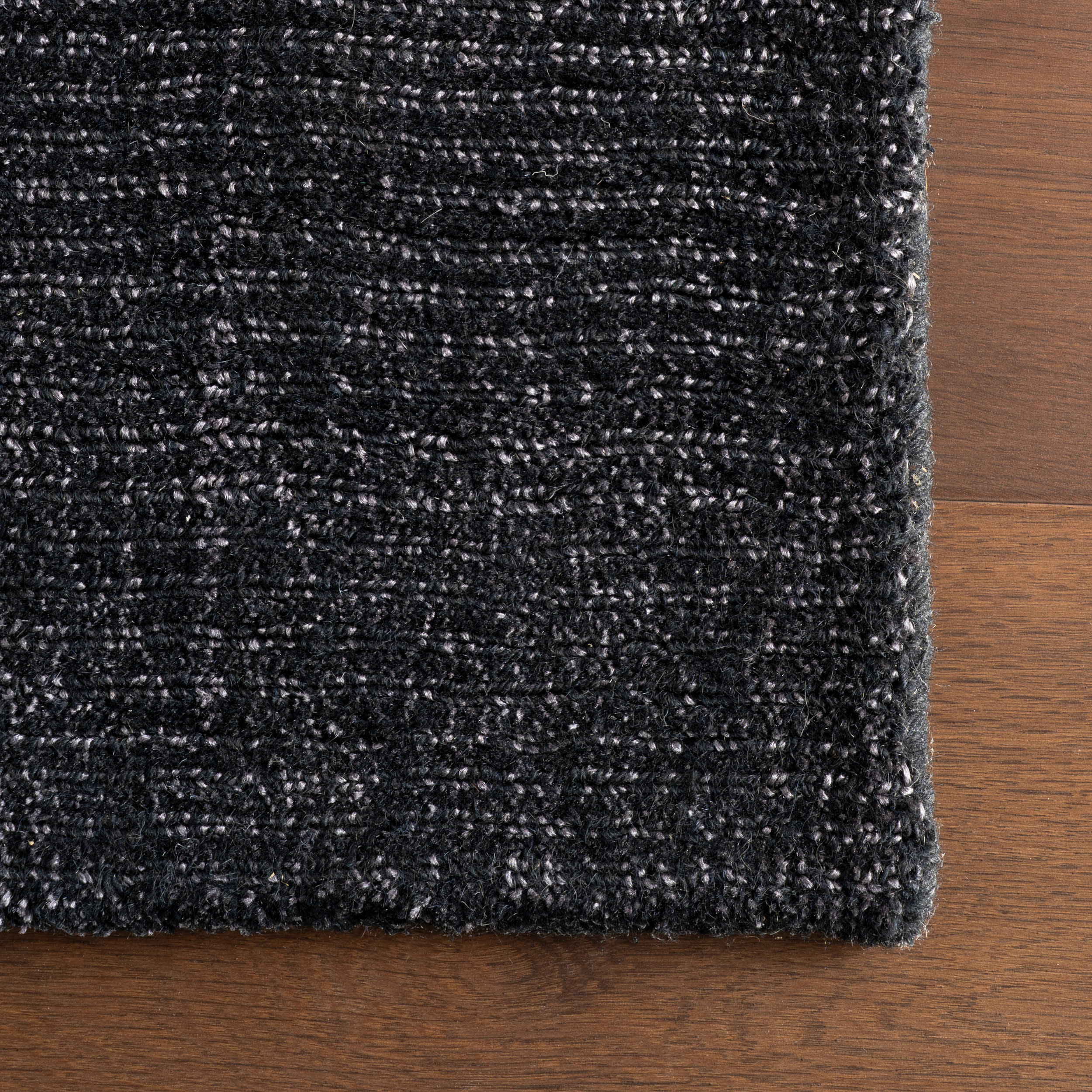 Crosby Solid Wool Rug by Nate Berkus | Black - Image 5