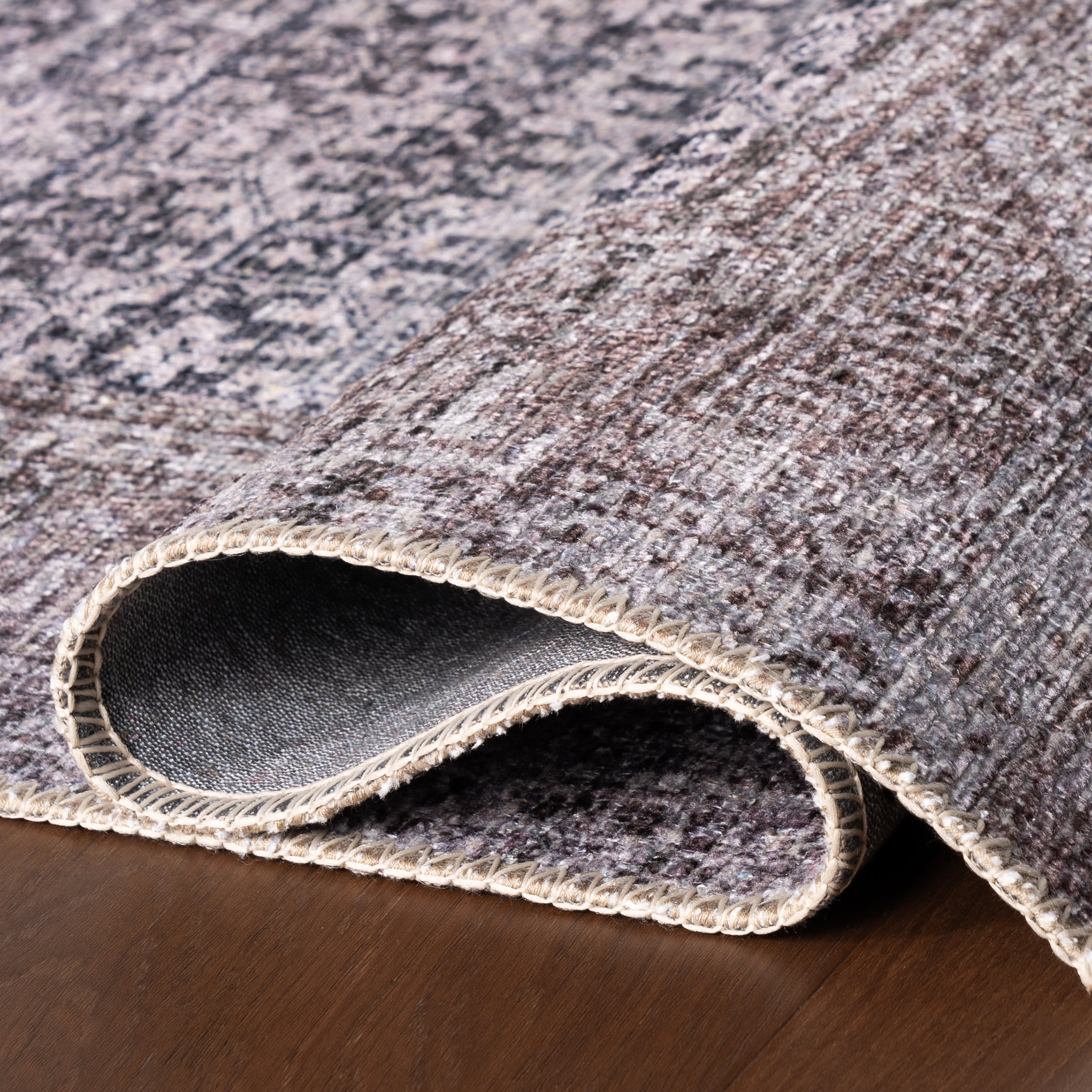 Lorelei Vintage Washable Rug | Brown - Image 9