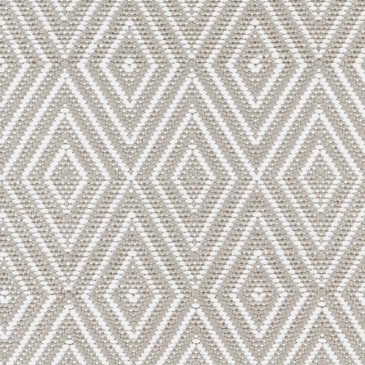 Diamond Handwoven Indoor/Outdoor Custom Rug Swatch | Platinum/White