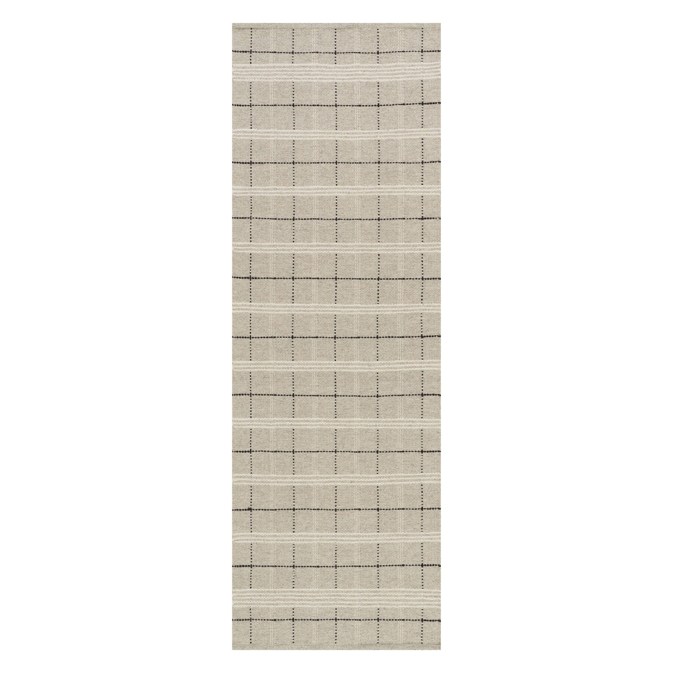 Downing Plaid Wool Rug by Nate Berkus | Grey - Image 2