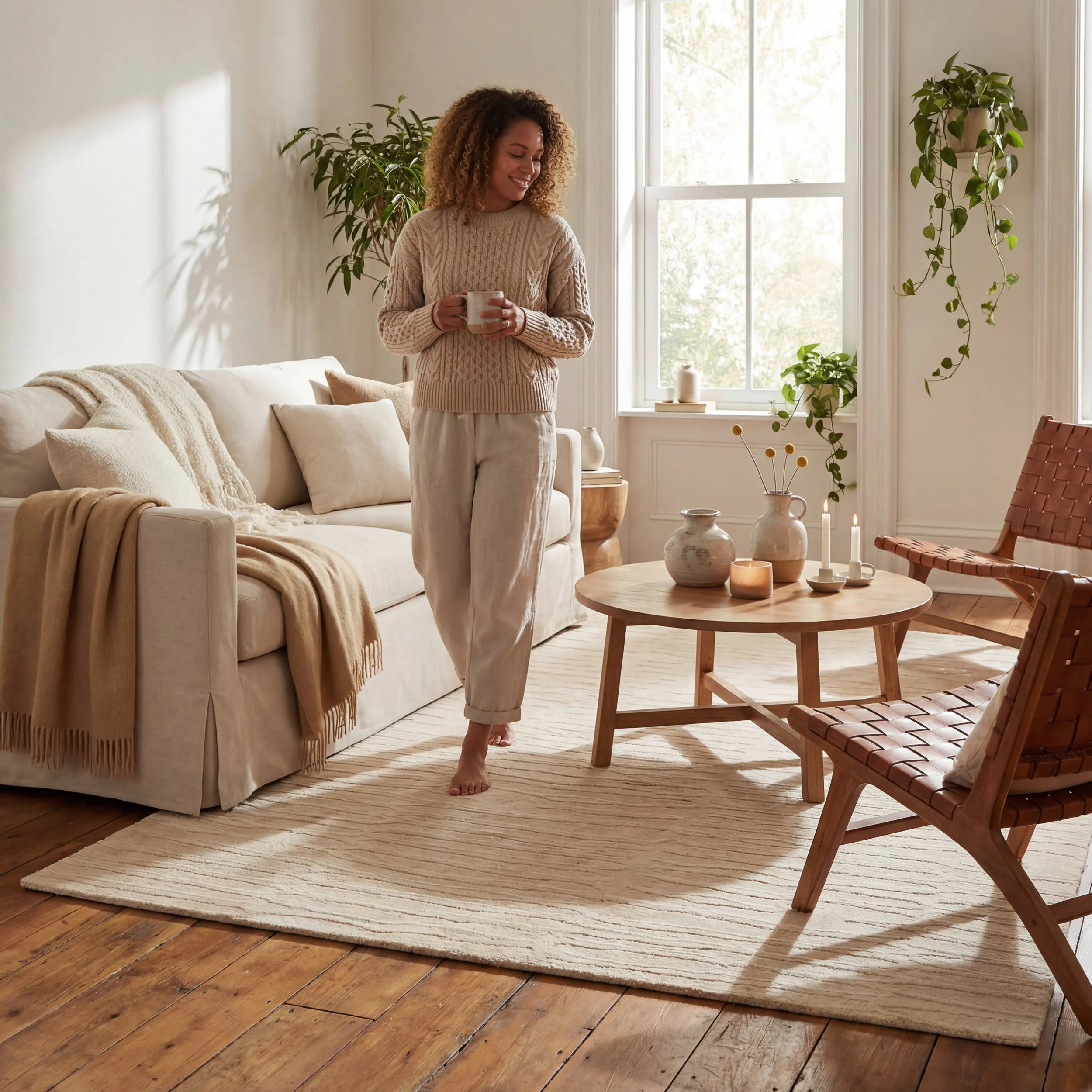 Seyla Cloud Washable Rug | Sand - Image 9