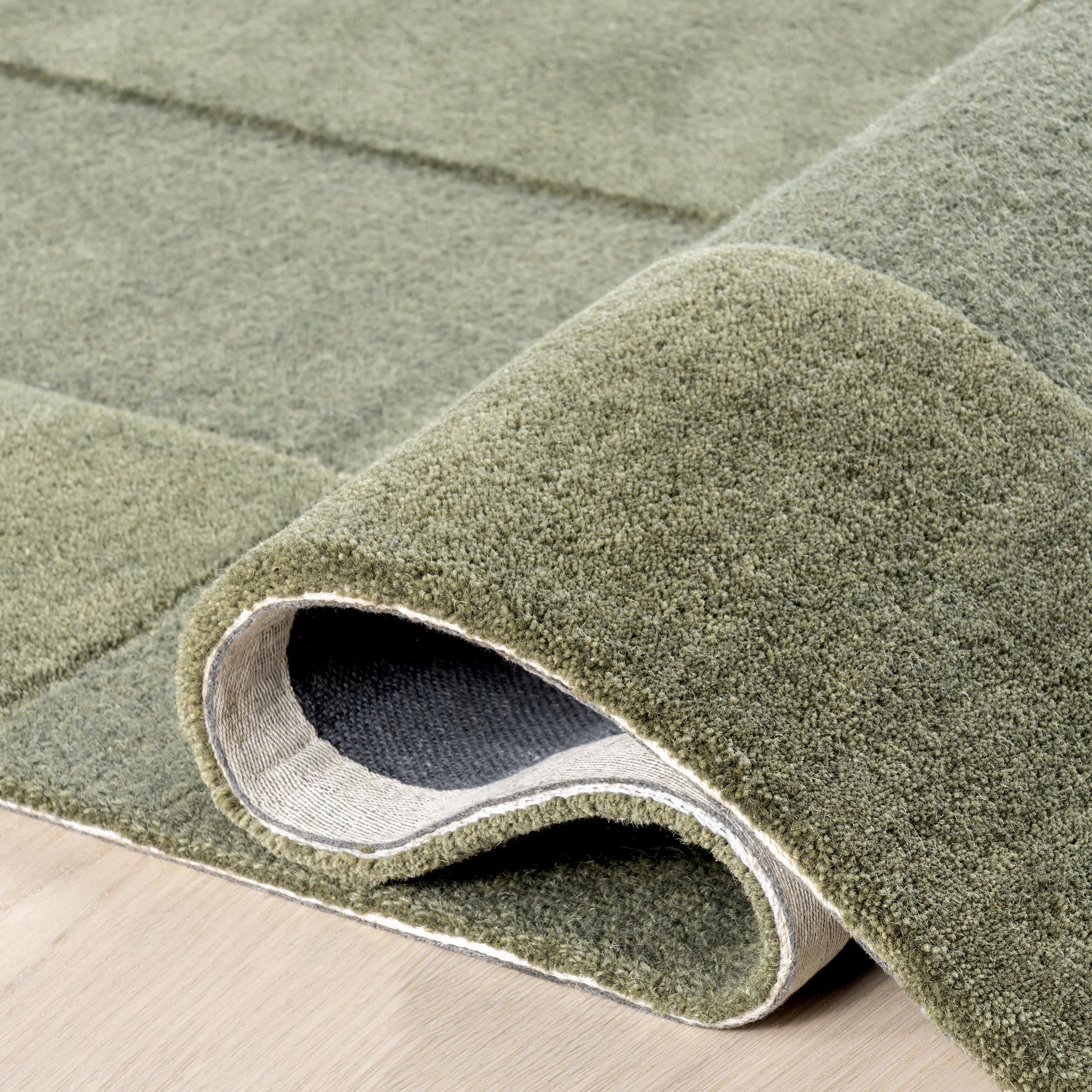 Luma High-Low Wool Rug | Olive - Image 7