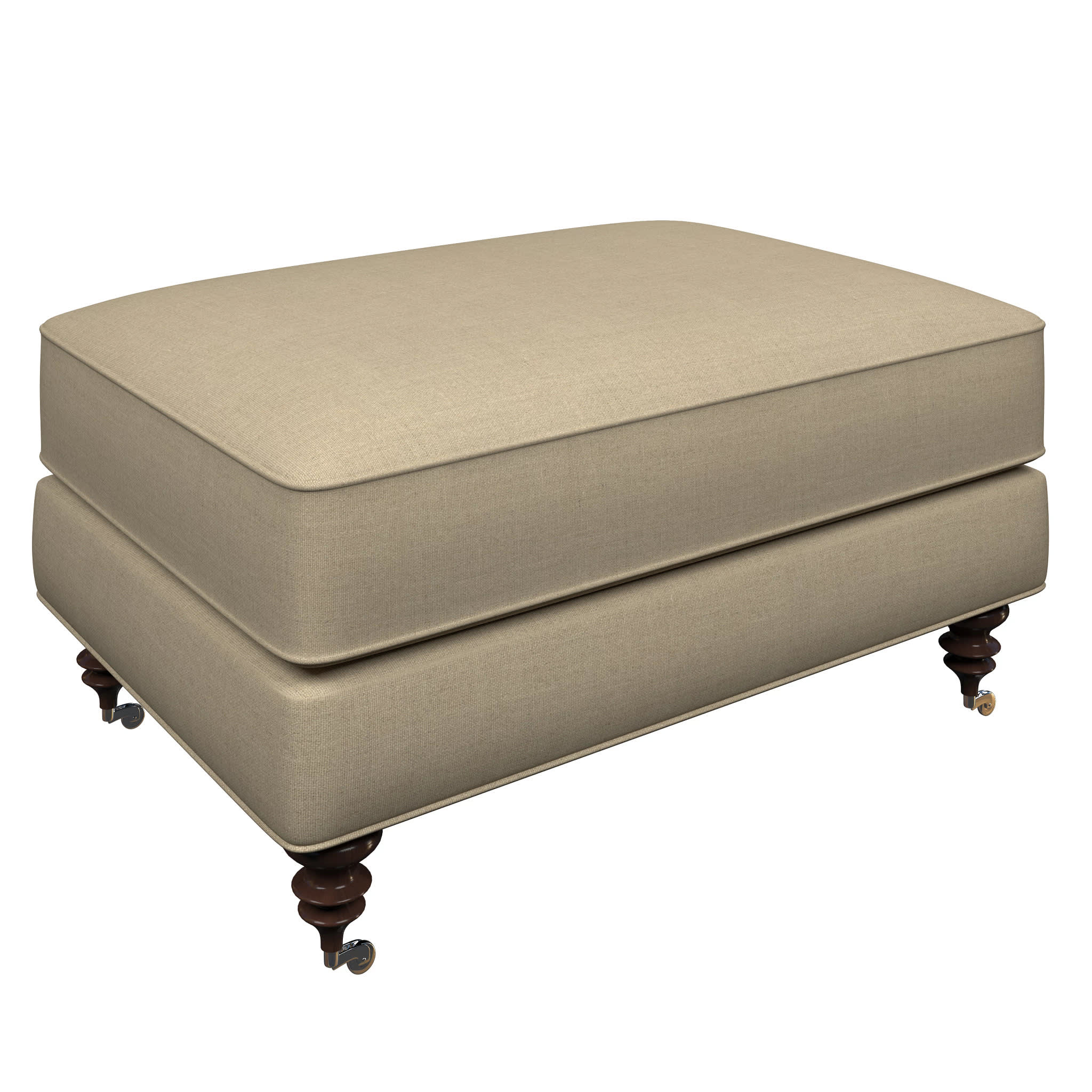 Norfolk Ottoman | Estate Linen Natural