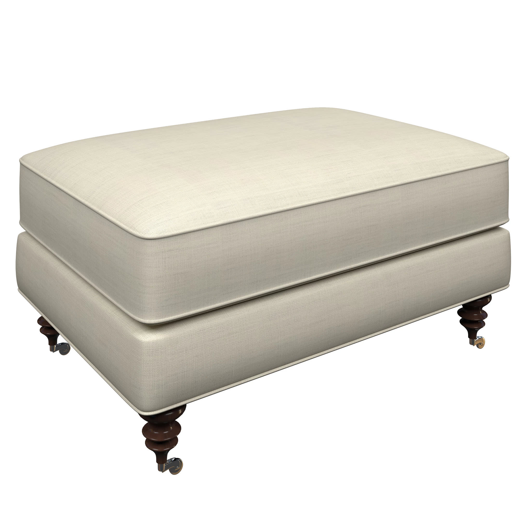 Norfolk Ottoman | Estate Linen Pearl Grey