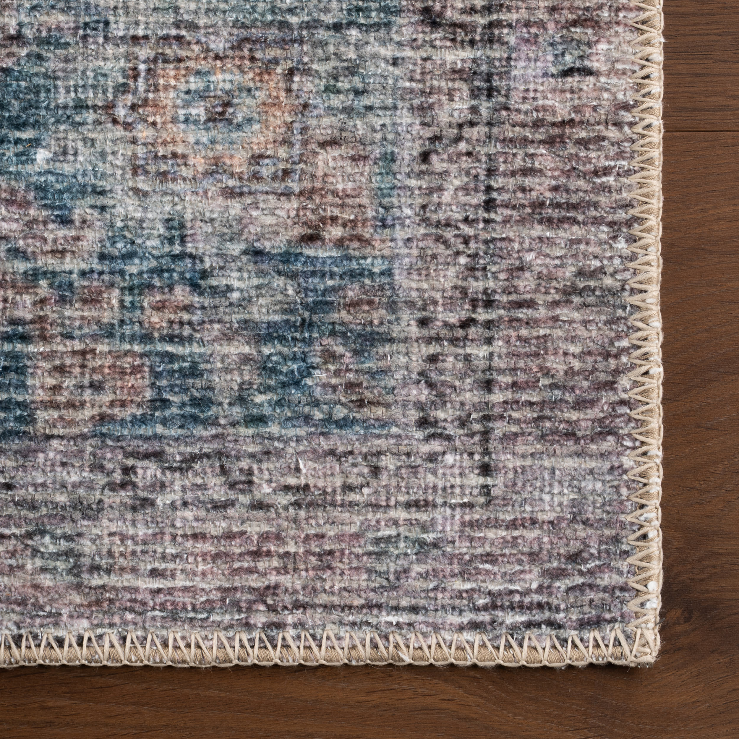 Adelaide Vintage Washable Rug | Blue - Image 6