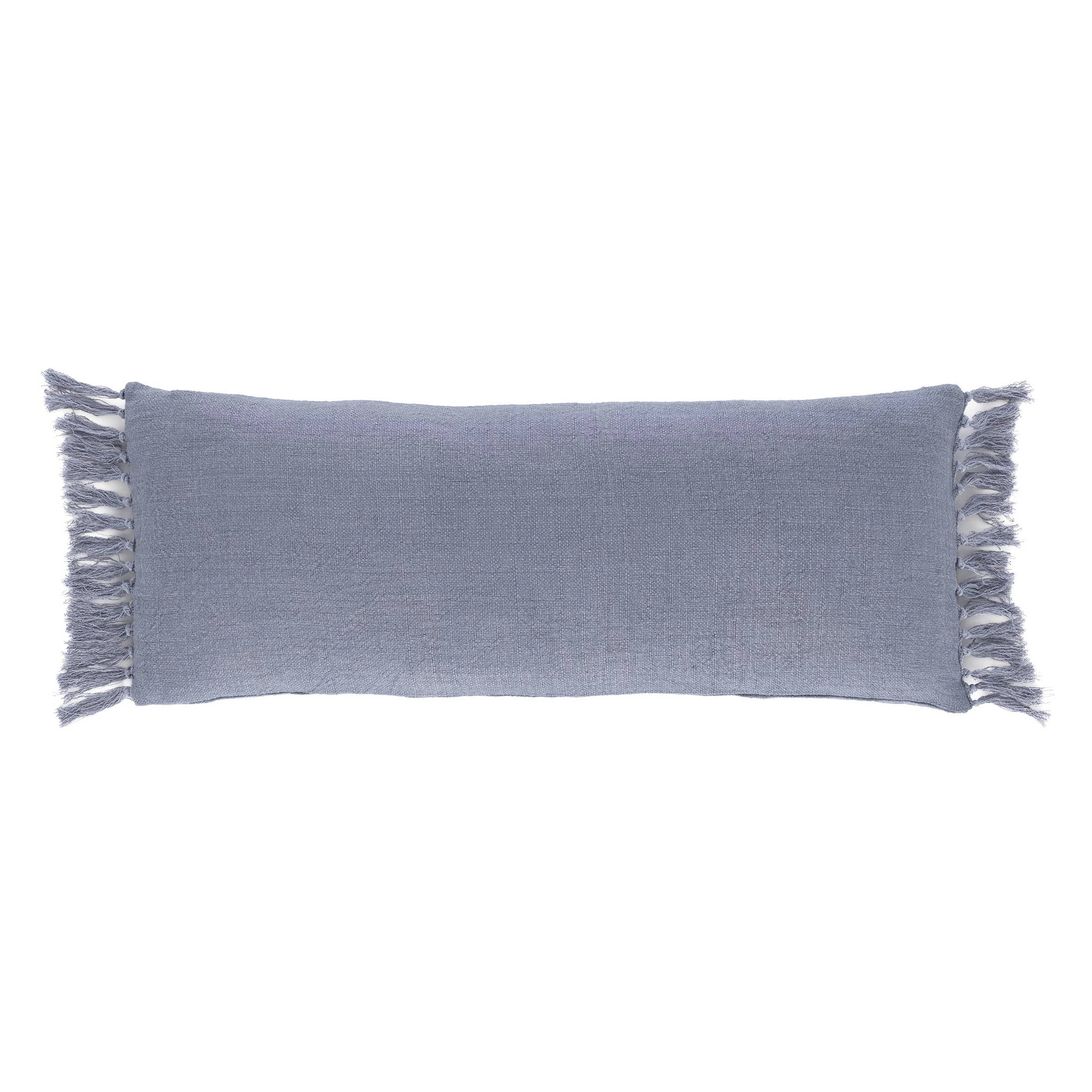 Evelyn Linen Decorative Pillow Cover | Pewter Blue - Image 3