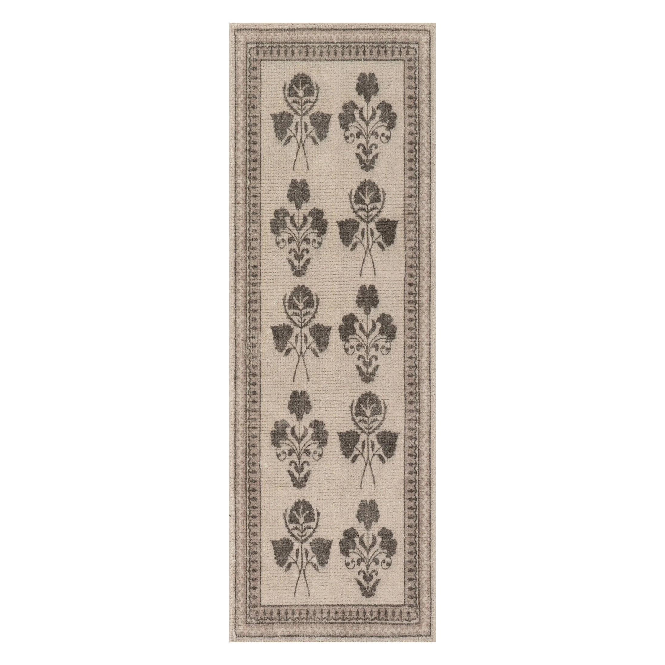 Floris Hand Tufted Floral Wool-Blend Rug | Light Beige - Image 2