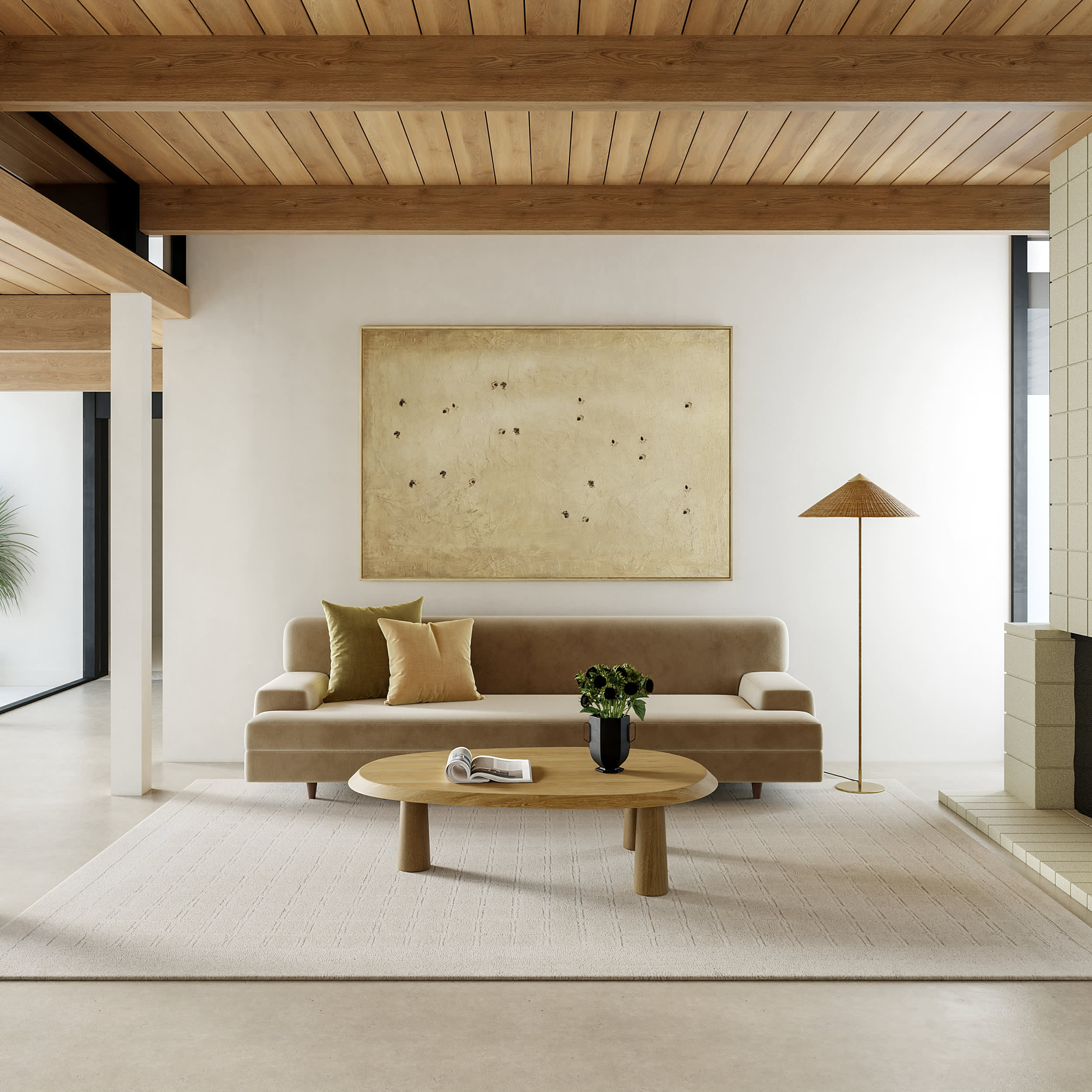 Birchfield Hand Tufted Wool Rug | Beige - Image 3