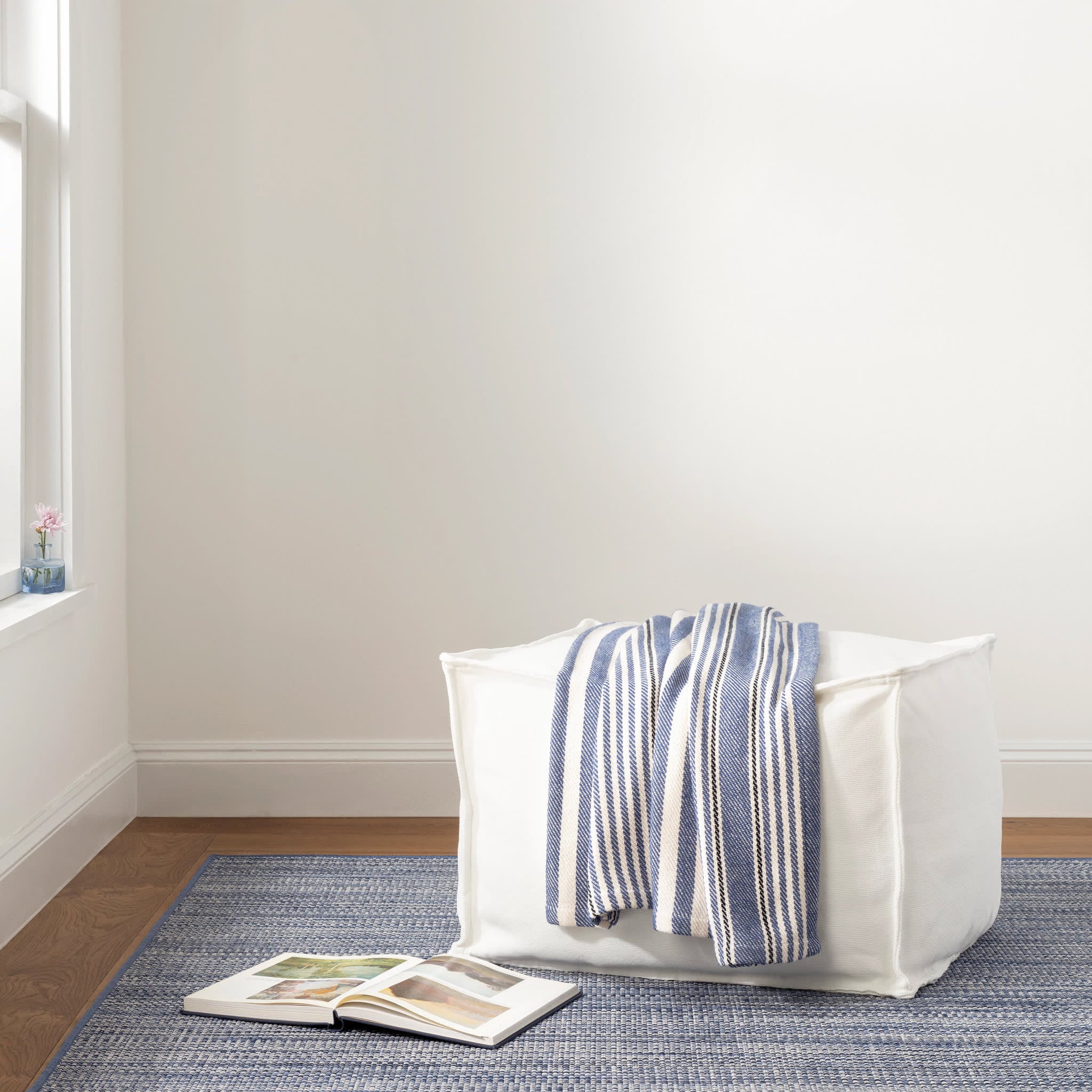Fusion Handwoven Indoor/Outdoor Custom Rug | Blue - Image 3