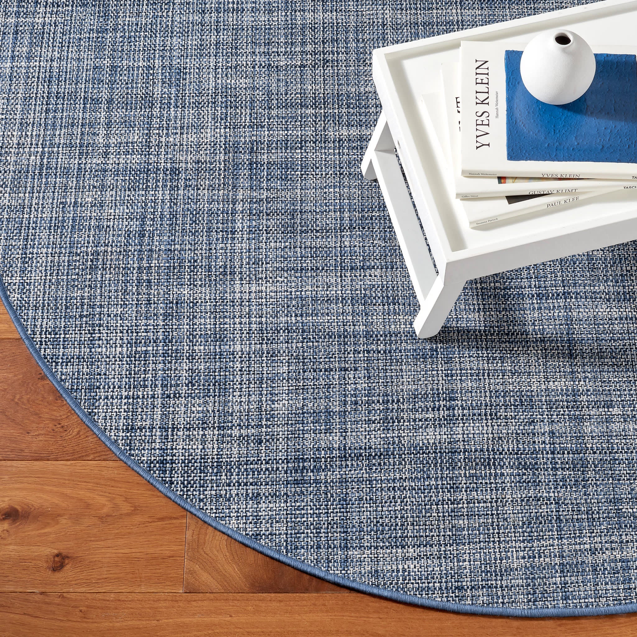 Fusion Handwoven Indoor/Outdoor Custom Rug | Blue - Image 6