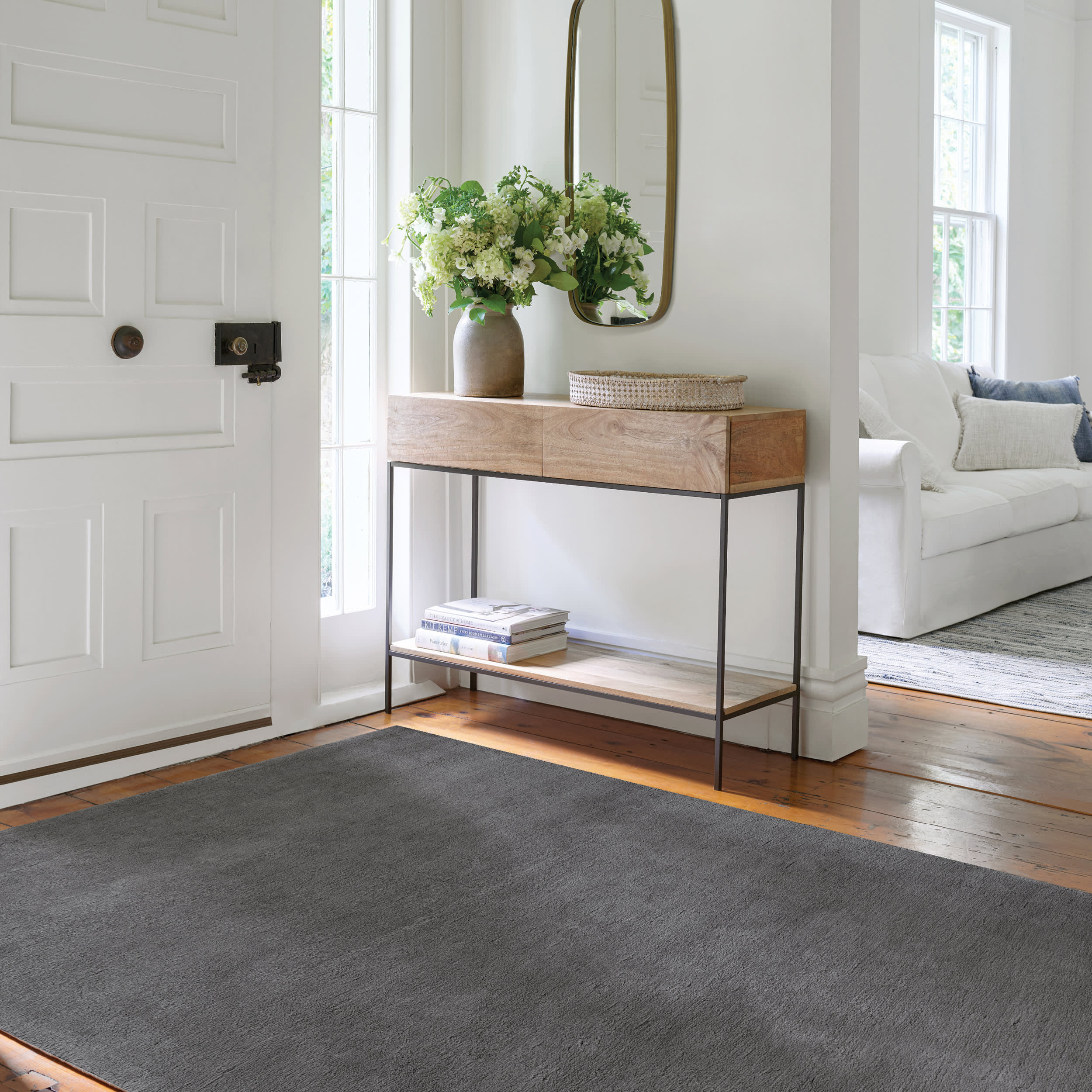 Roan New Zealand Wool Rug | Dark Grey - Image 2